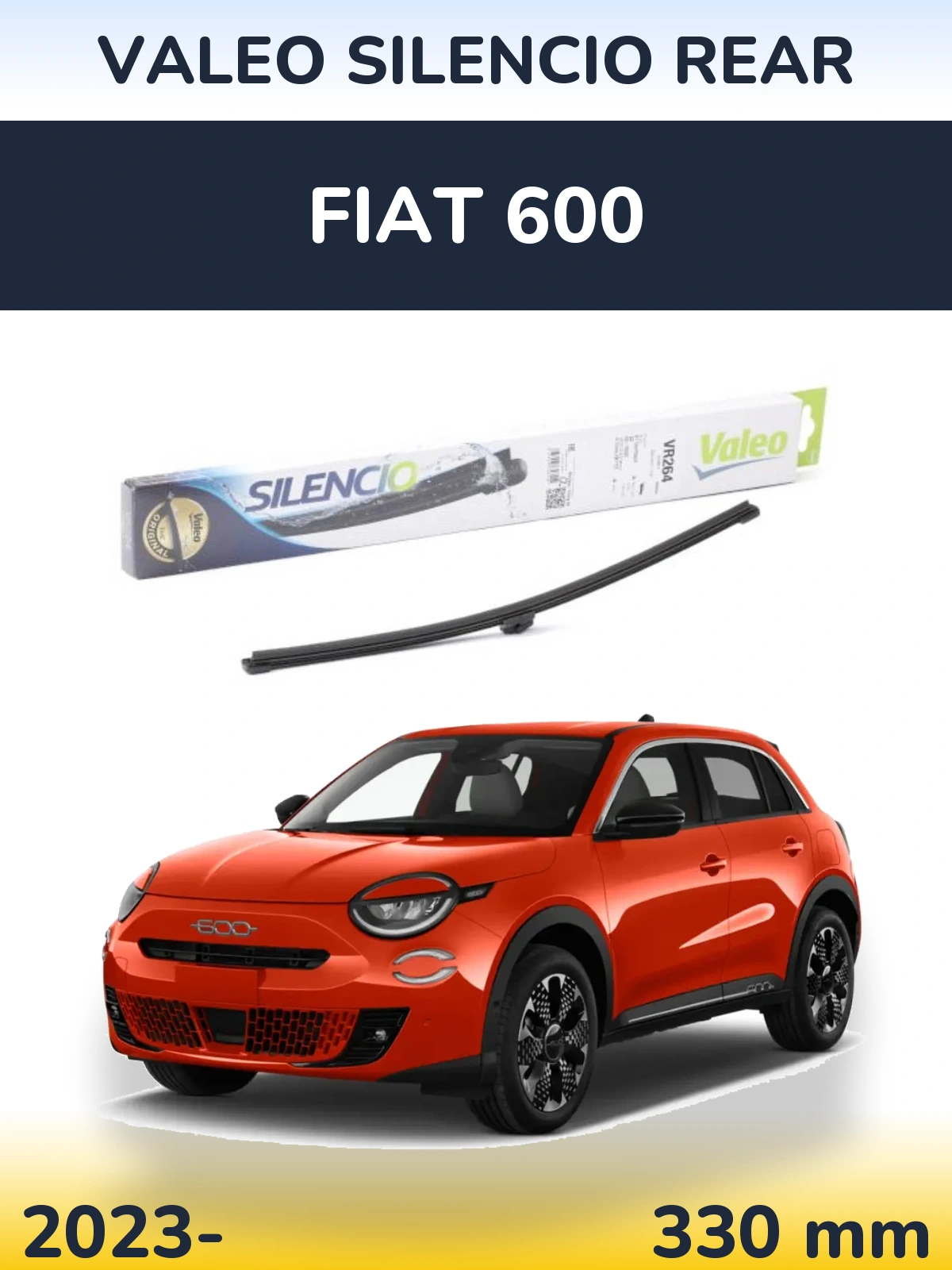Задний дворник Valeo Silencio Rear 320 мм для Fiat 600 2023-2026