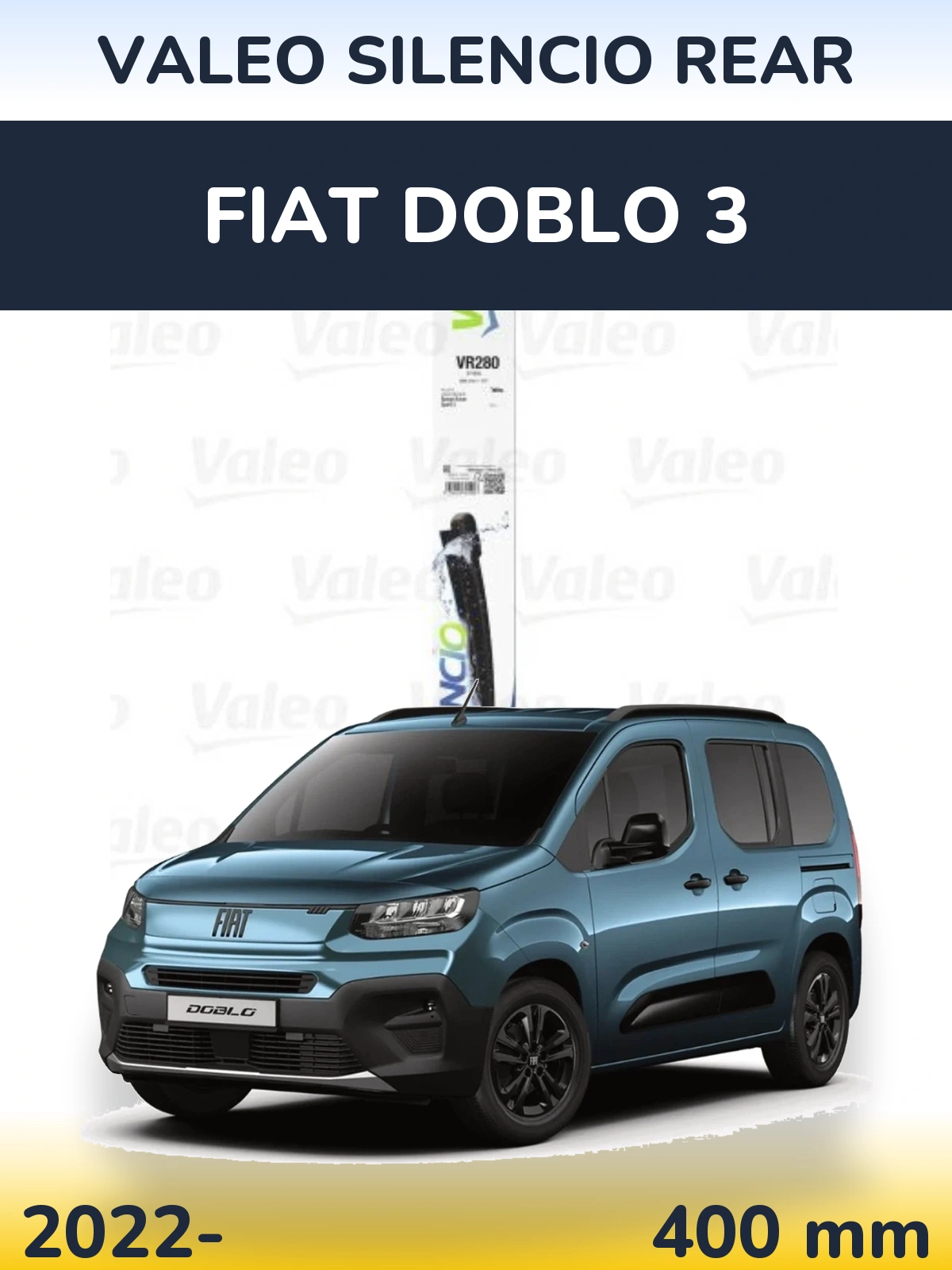 Tylna wycieraczka Valeo Silencio Rear 380 mm do Fiat Doblo 3 2022-2026