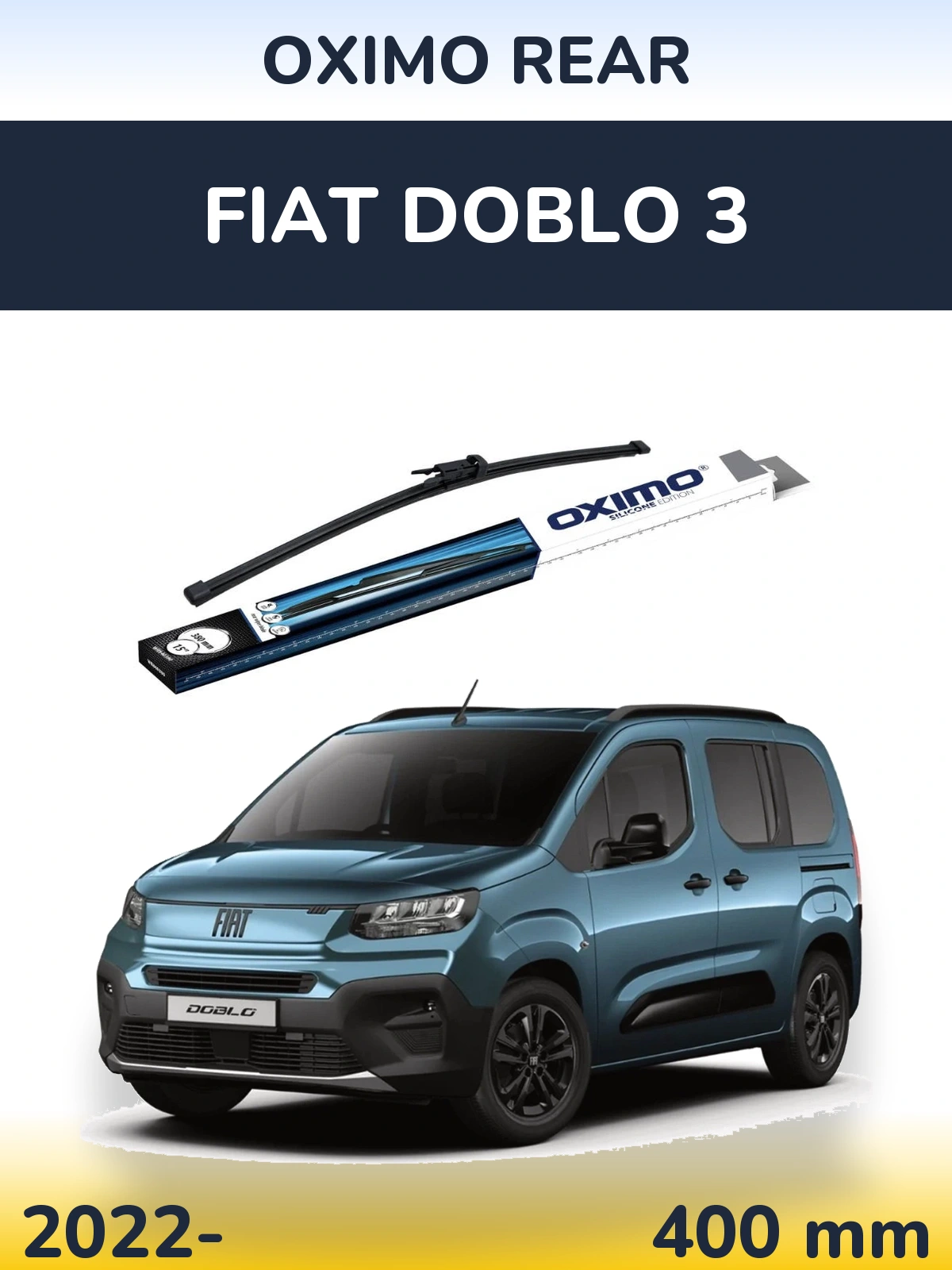 Задний дворник Oximo Rear 380 мм для Fiat Doblo 3 2022-2026