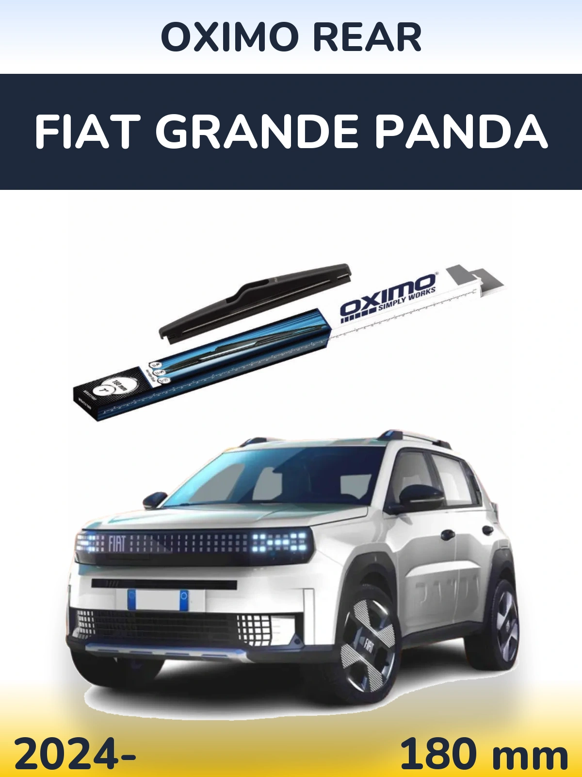 Задний дворник Oximo Rear 180 мм для Fiat Grande Panda 2024-2026