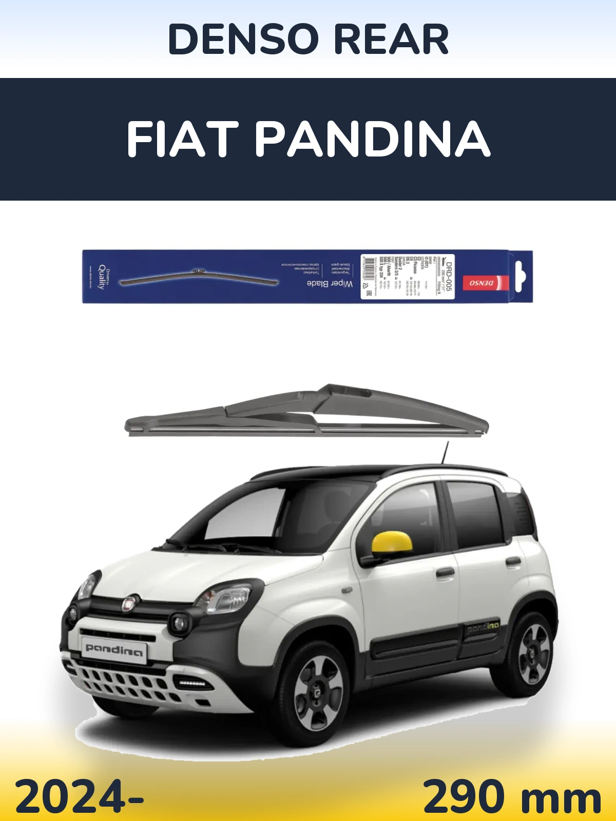 Tylna wycieraczka Denso Rear 290 mm do Fiat Pandina 2024-2026