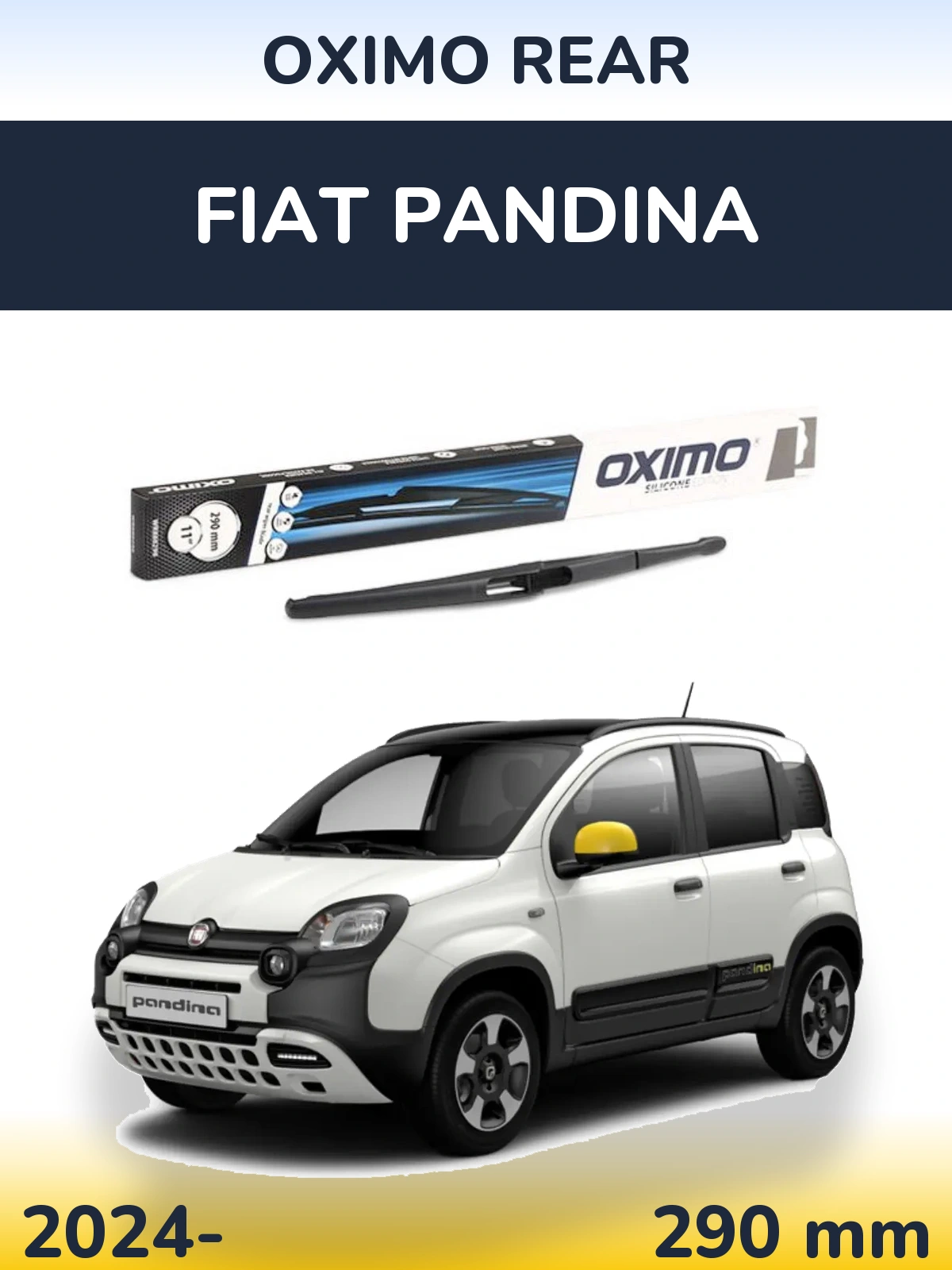 Rear wiper blade Oximo Rear 290 mm for Fiat Pandina 2024-2026