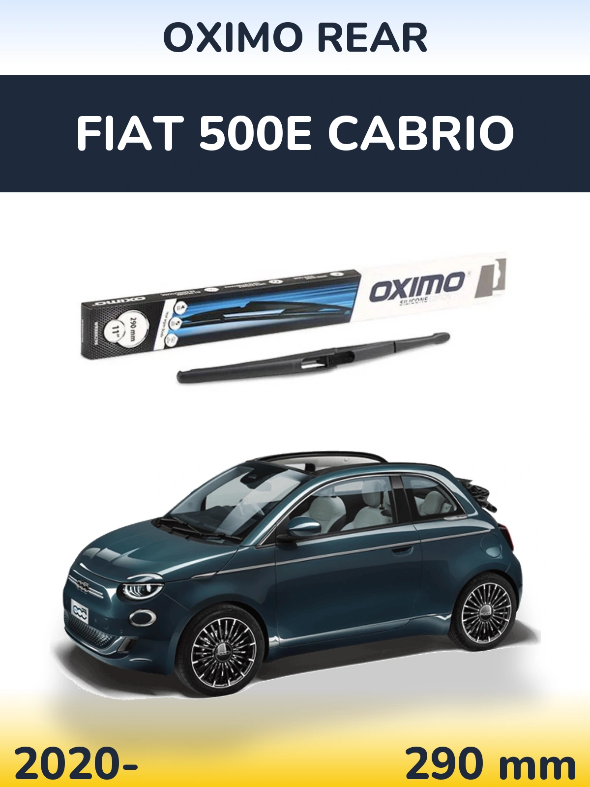 Задний дворник Oximo Rear 290 мм для Fiat 500e Cabrio 2020-2026