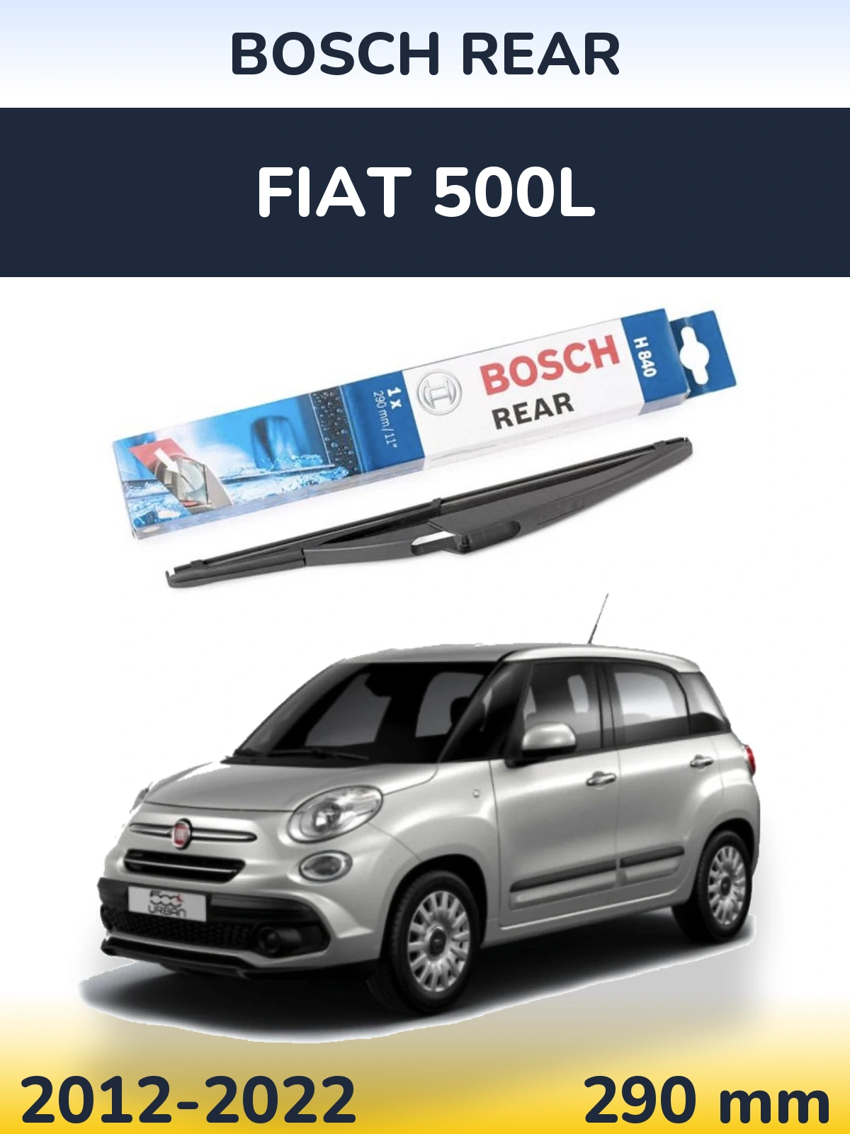 Задний дворник BOSCH Rear 290 мм для Fiat 500L 2012-2022