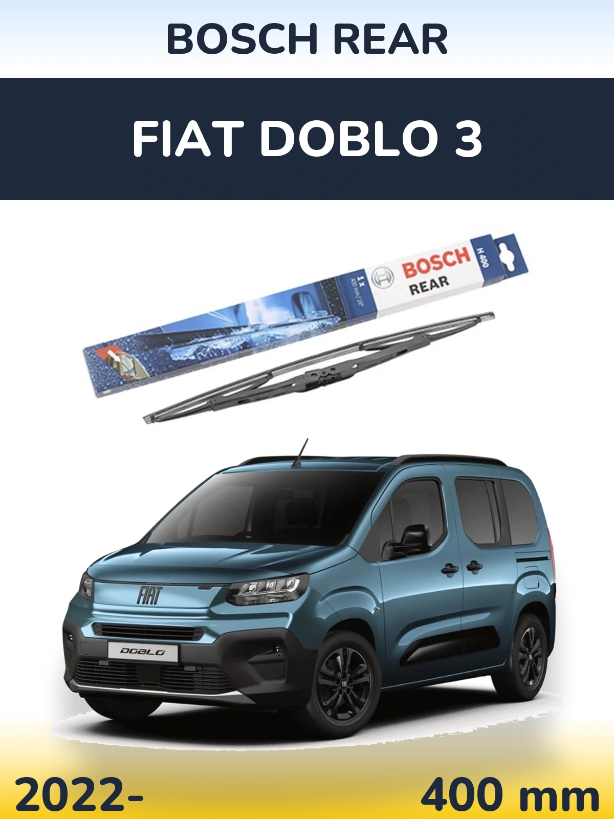 Tylna wycieraczka BOSCH Rear 400 mm do Fiat Doblo 3 2022-2026