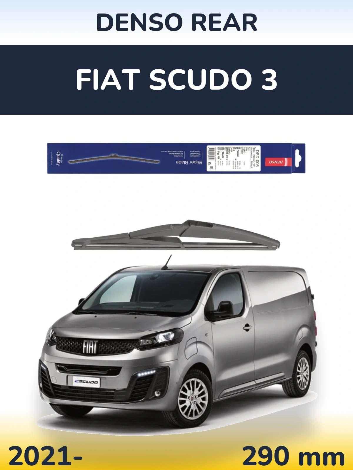 Tylna wycieraczka Denso Rear 290 mm do Fiat Scudo 3 2021-2026