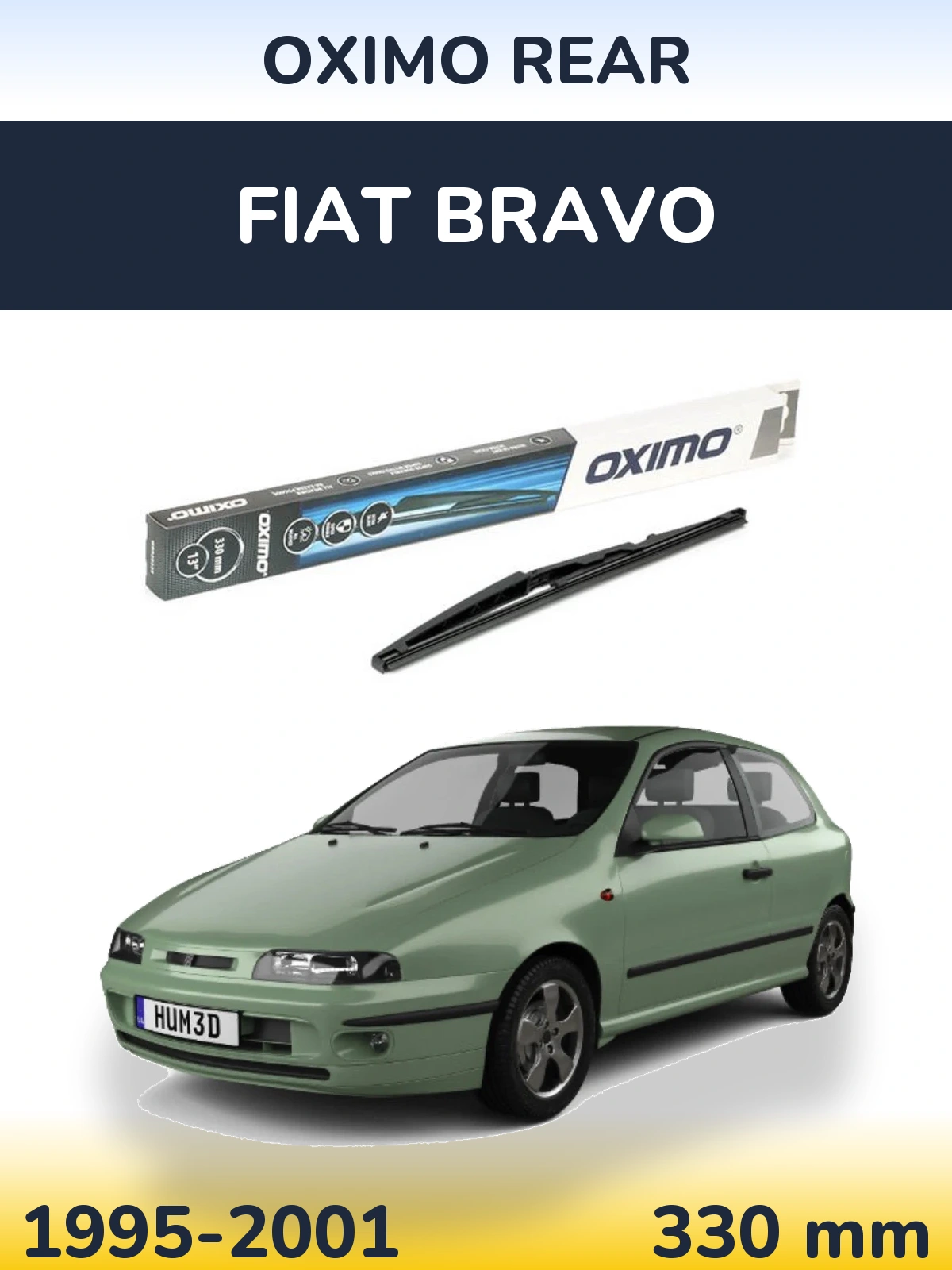 Rear wiper blade Oximo Rear 330 mm for Fiat Bravo 1995-2001