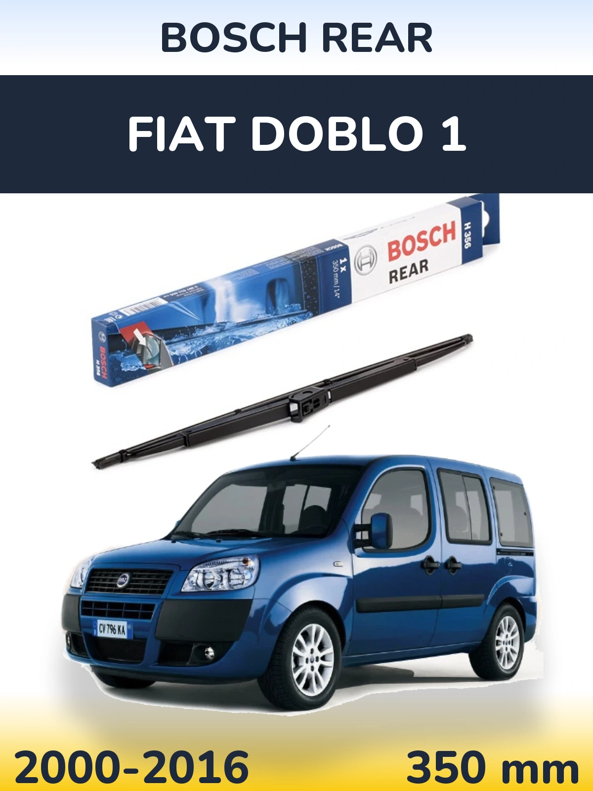 Tylna wycieraczka BOSCH Rear 350 mm do Fiat Doblo 1 2000-2016