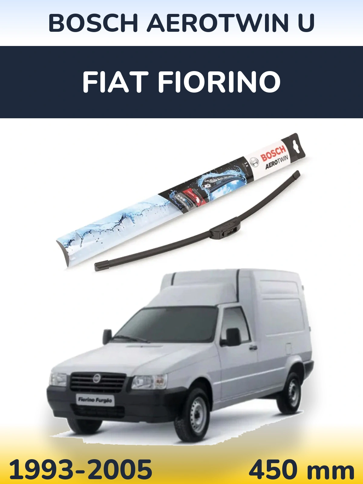 Przednia wycieraczka BOSCH AeroTwin U 450 mm do Fiat Fiorino 1993-2005