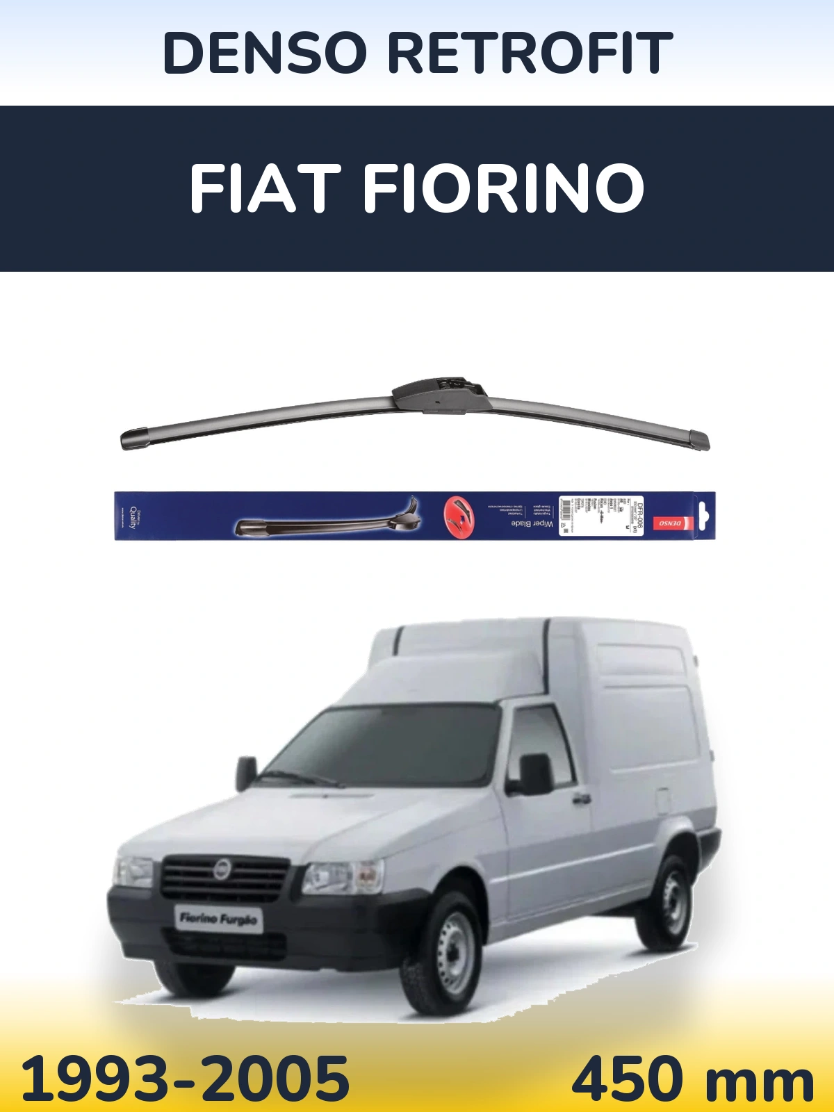 Przednia wycieraczka Denso Retrofit 450 mm do Fiat Fiorino 1993-2005