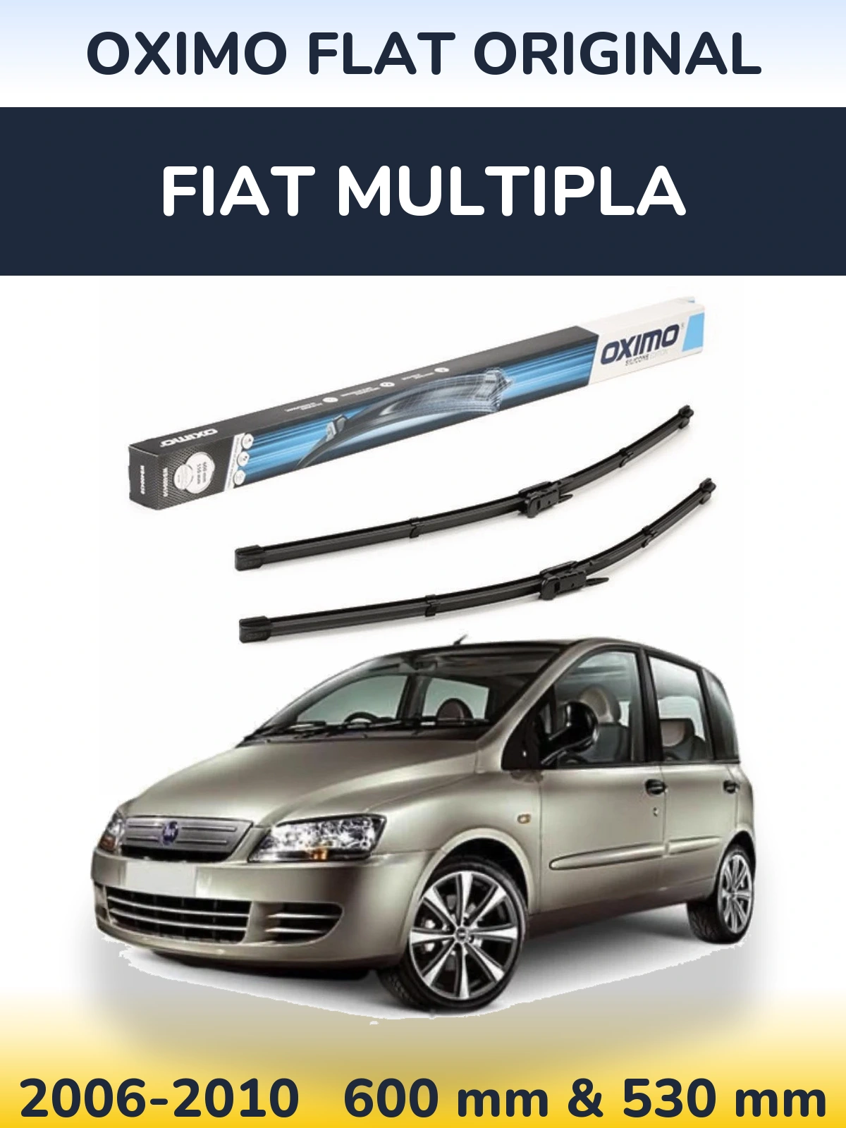 Komplet przednich wycieraczek Oximo Flat Original 600 & 550 mm do Fiat Multipla 2006-2010
