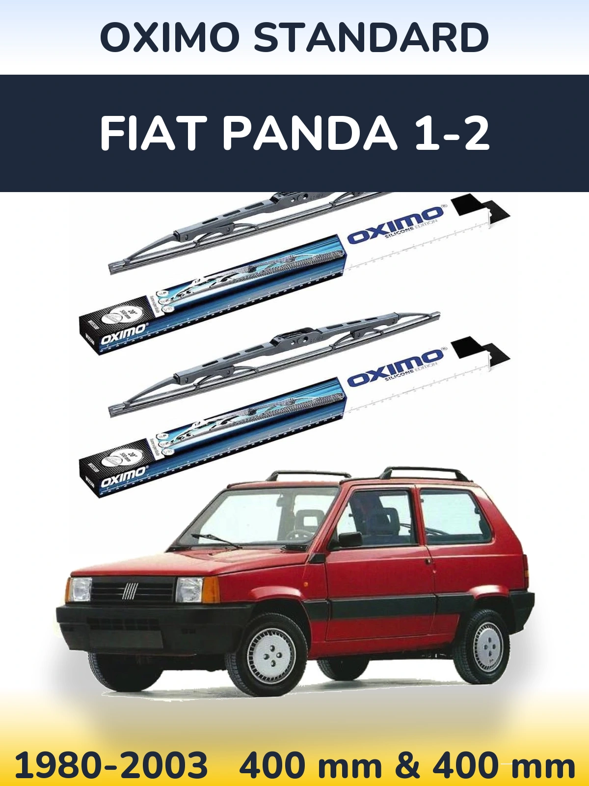 Комплект передних дворников Oximo Standard 400 & 400 мм для Fiat Panda 1-2 1980-2003