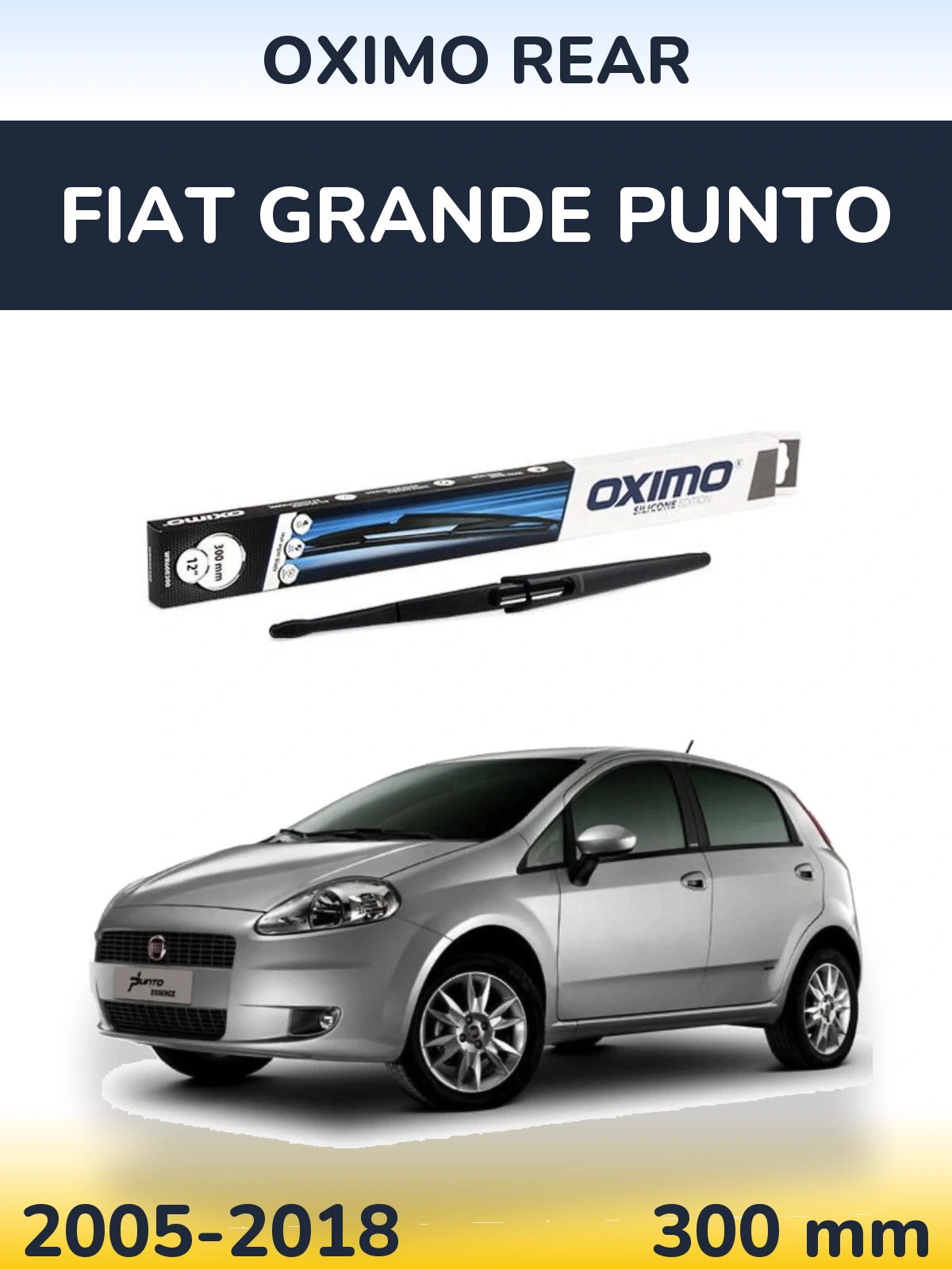 Rear wiper blade Oximo Rear 300 mm for Fiat Grande Punto 2005-2018