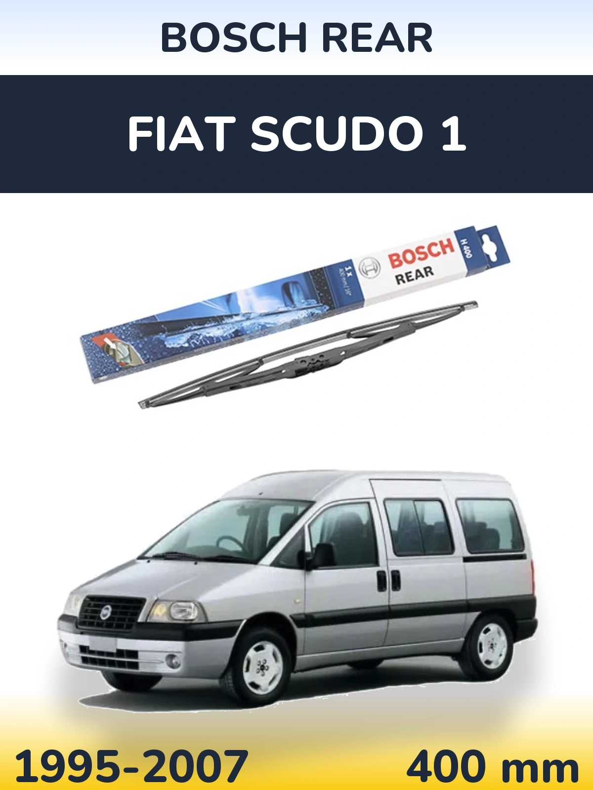 Rear wiper blade BOSCH Rear 400 mm for Fiat Scudo 1 1995-2007