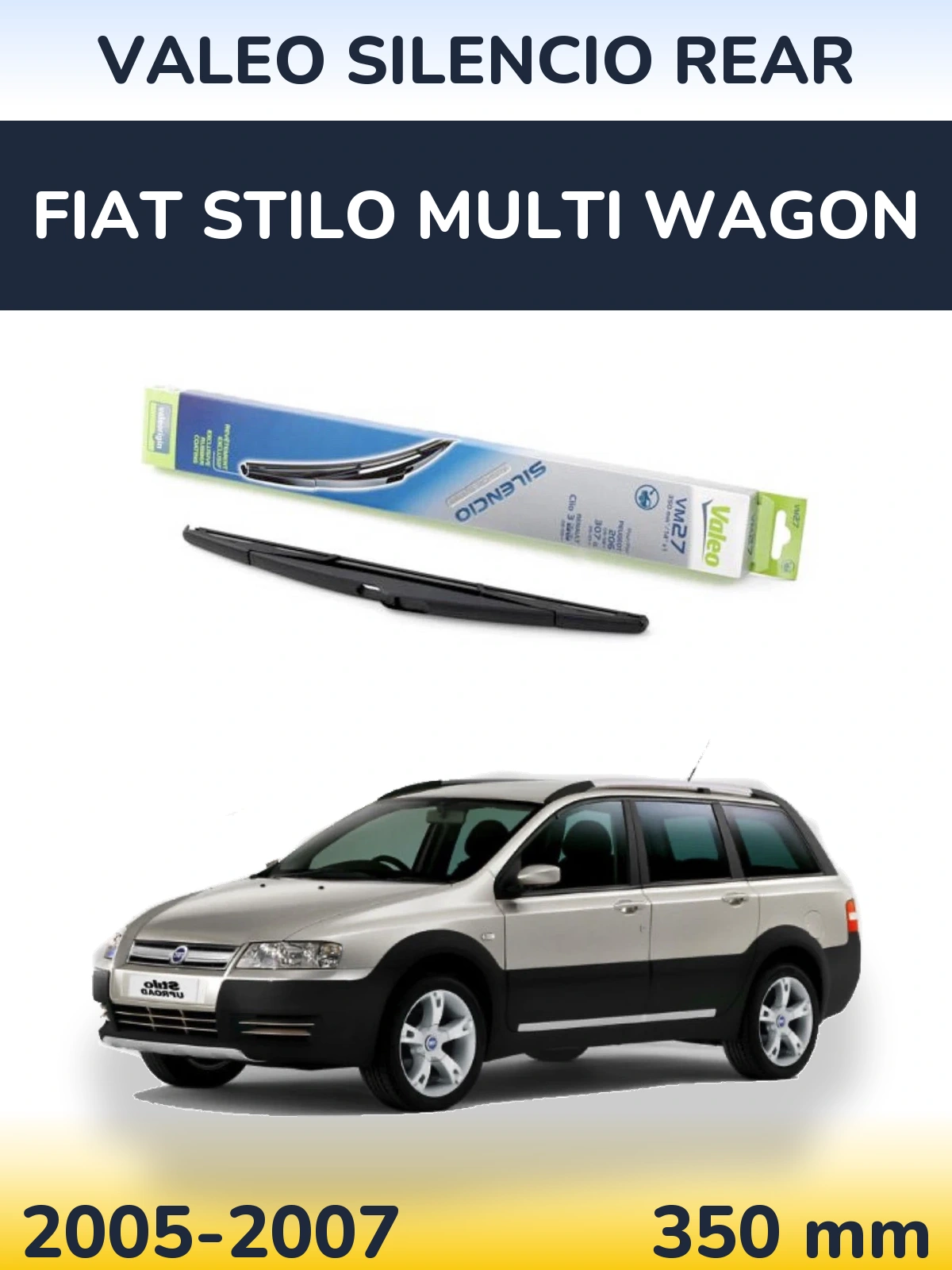 Tylna wycieraczka Valeo Silencio Rear 350 mm do Fiat Stilo Multi Wagon 2005-2007