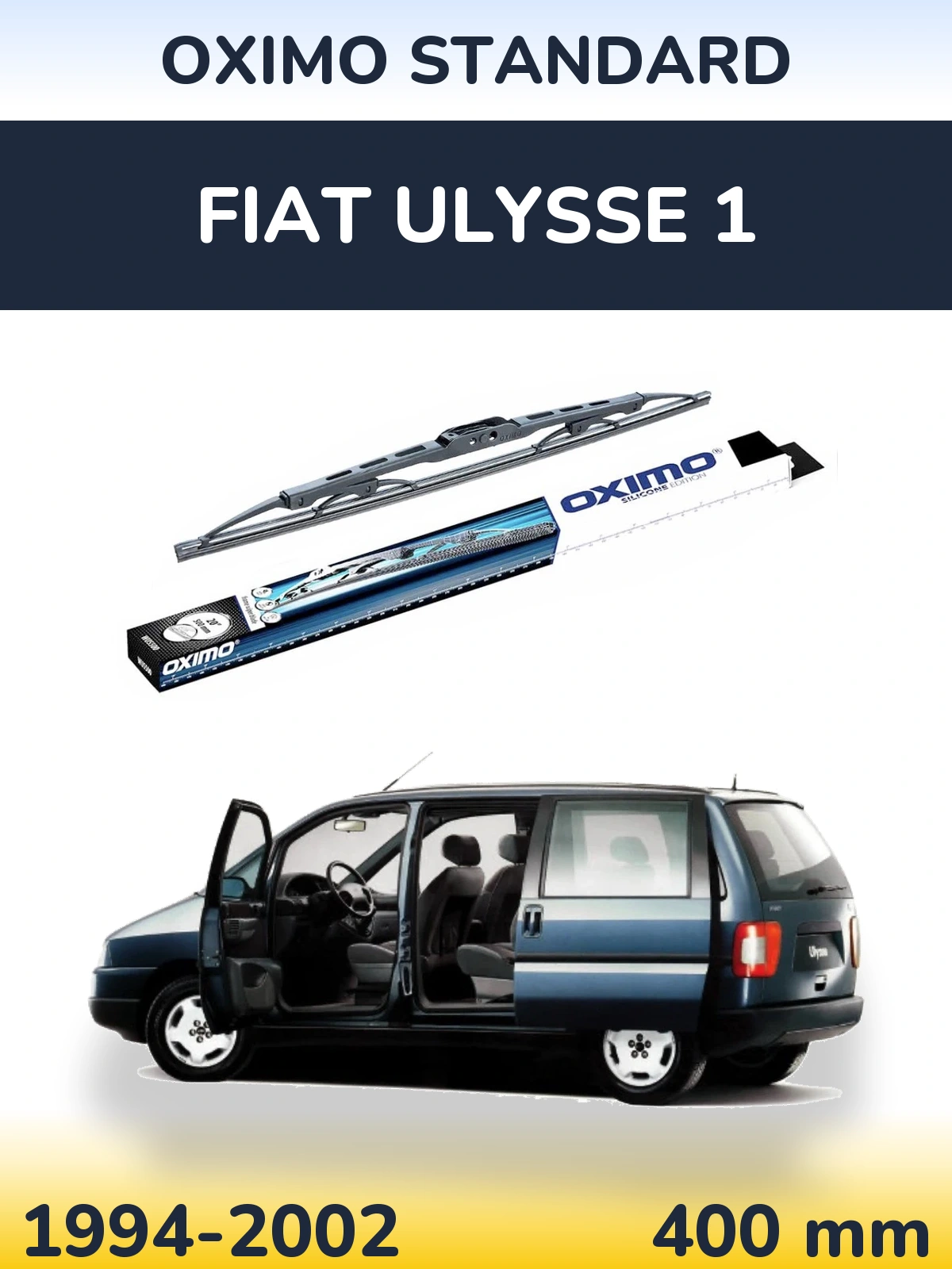 Rear wiper blade Oximo Standard 400 mm for Fiat Ulysse 1 1994-2002
