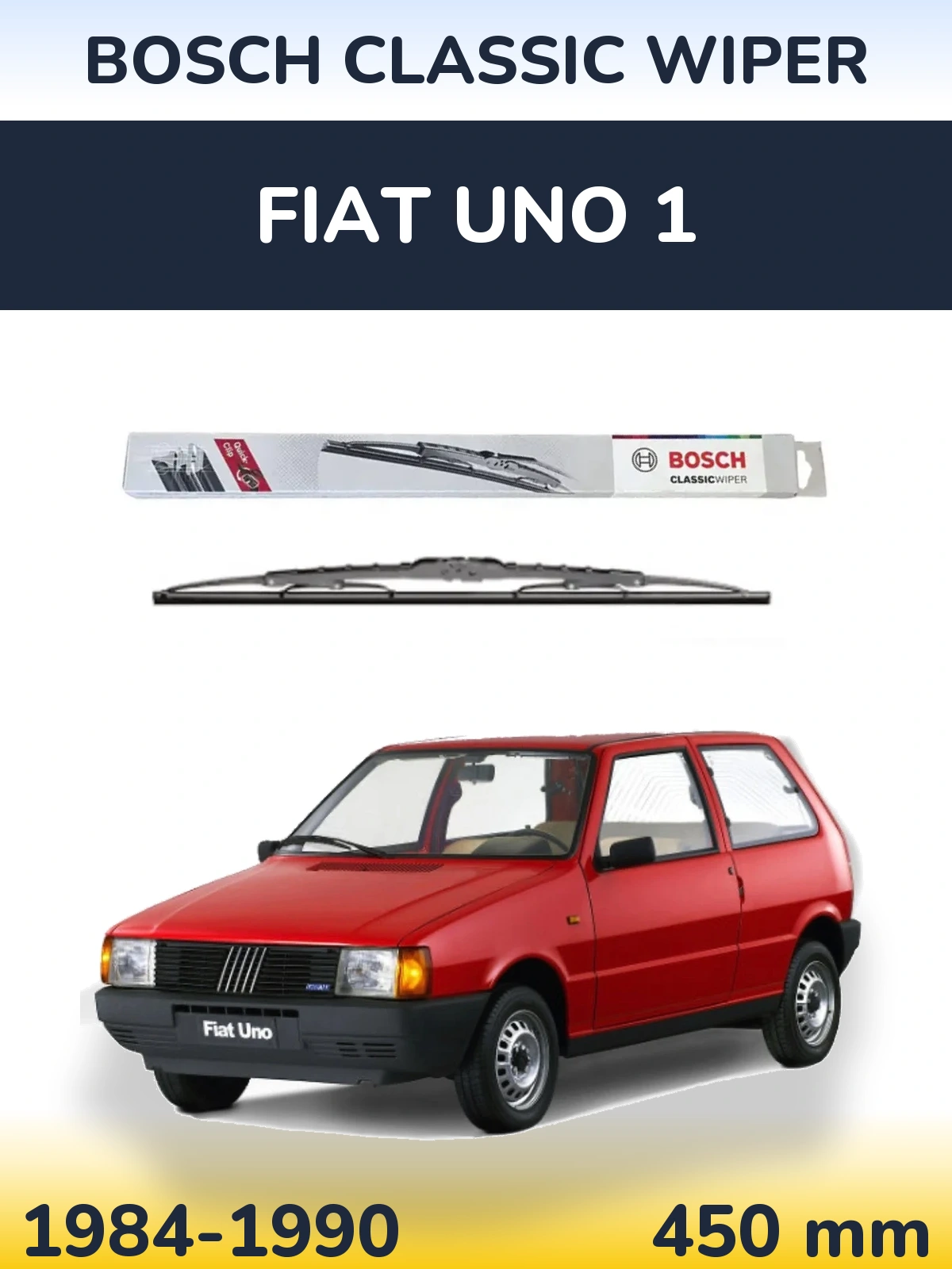 Przednia wycieraczka BOSCH Classic Wiper 450 mm do Fiat Uno 1 1984-1990