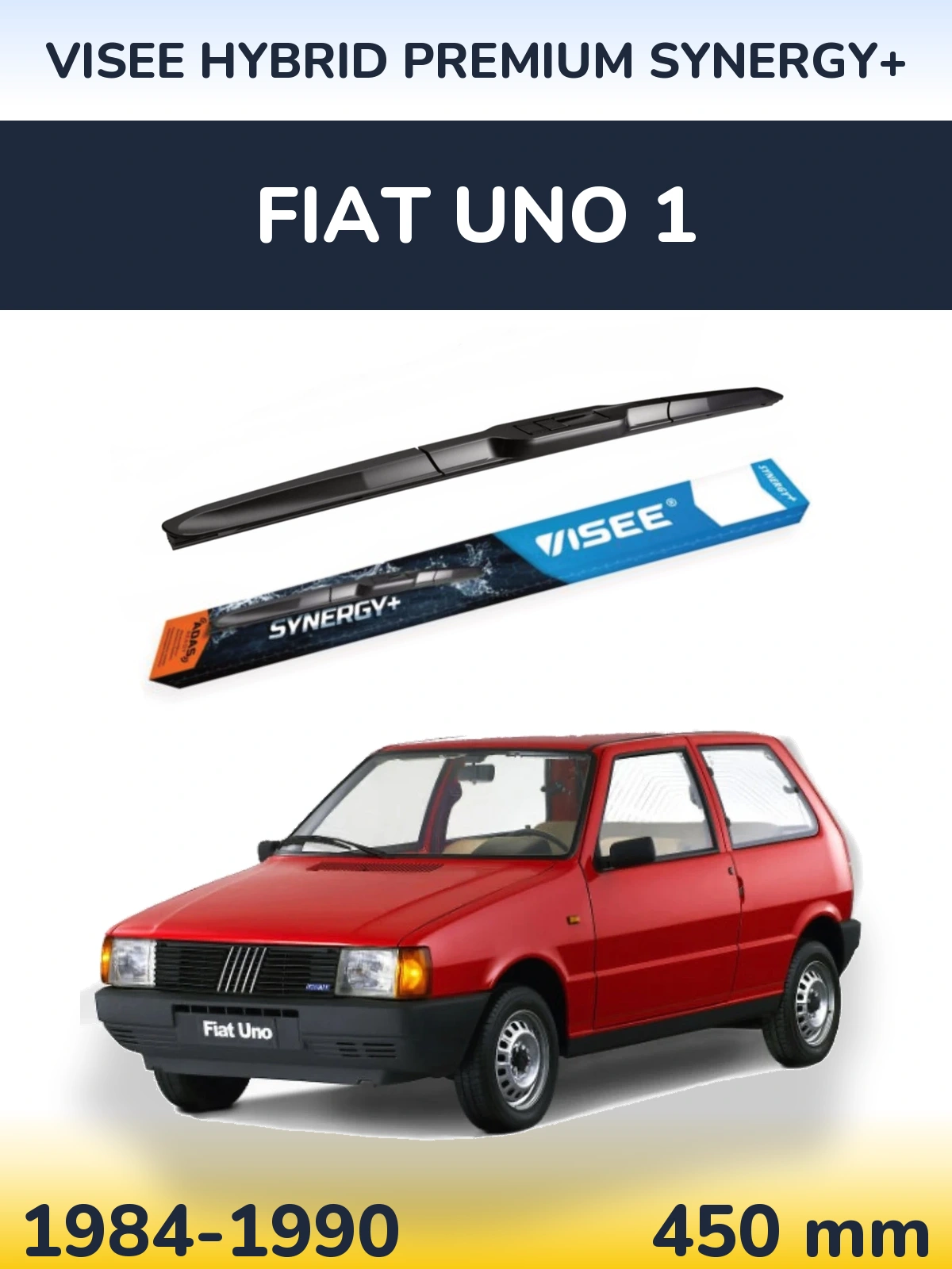 Przednia wycieraczka VISEE HYBRID PREMIUM SYNERGY+ 450 mm do Fiat Uno 1 1984-1990