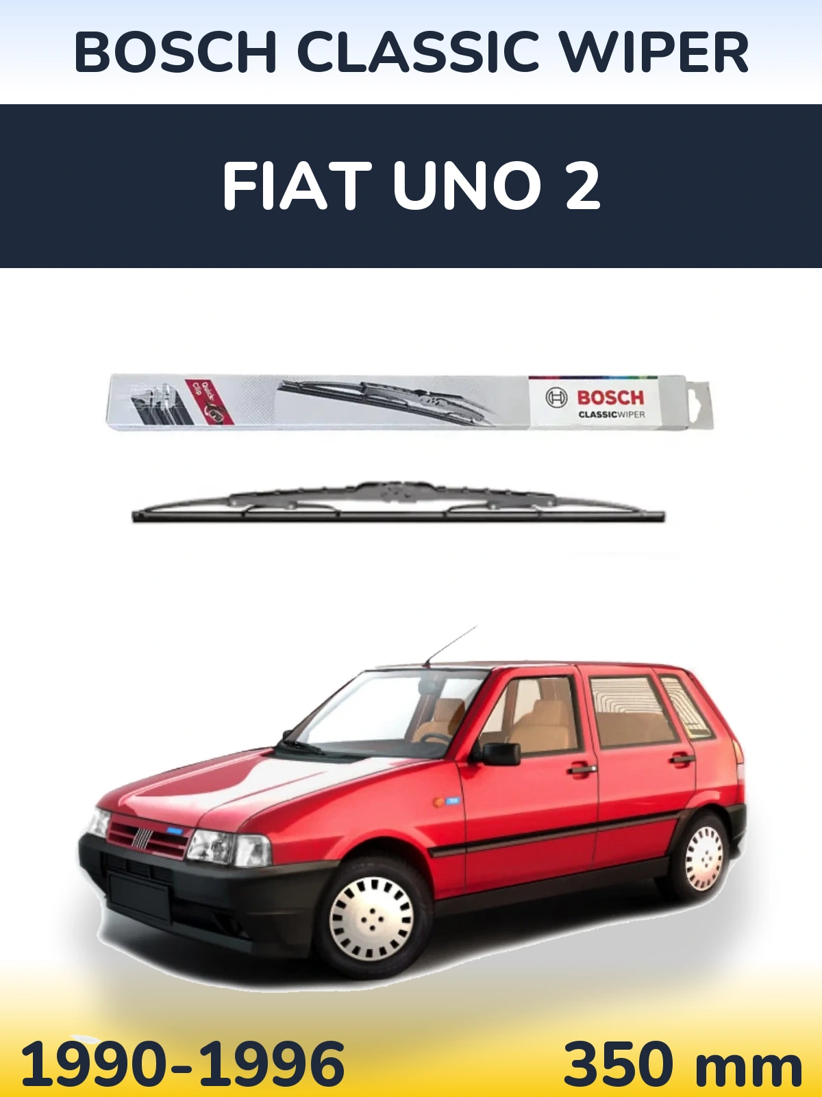 Tylna wycieraczka BOSCH Classic Wiper 340 mm do Fiat Uno 2 1990-1996