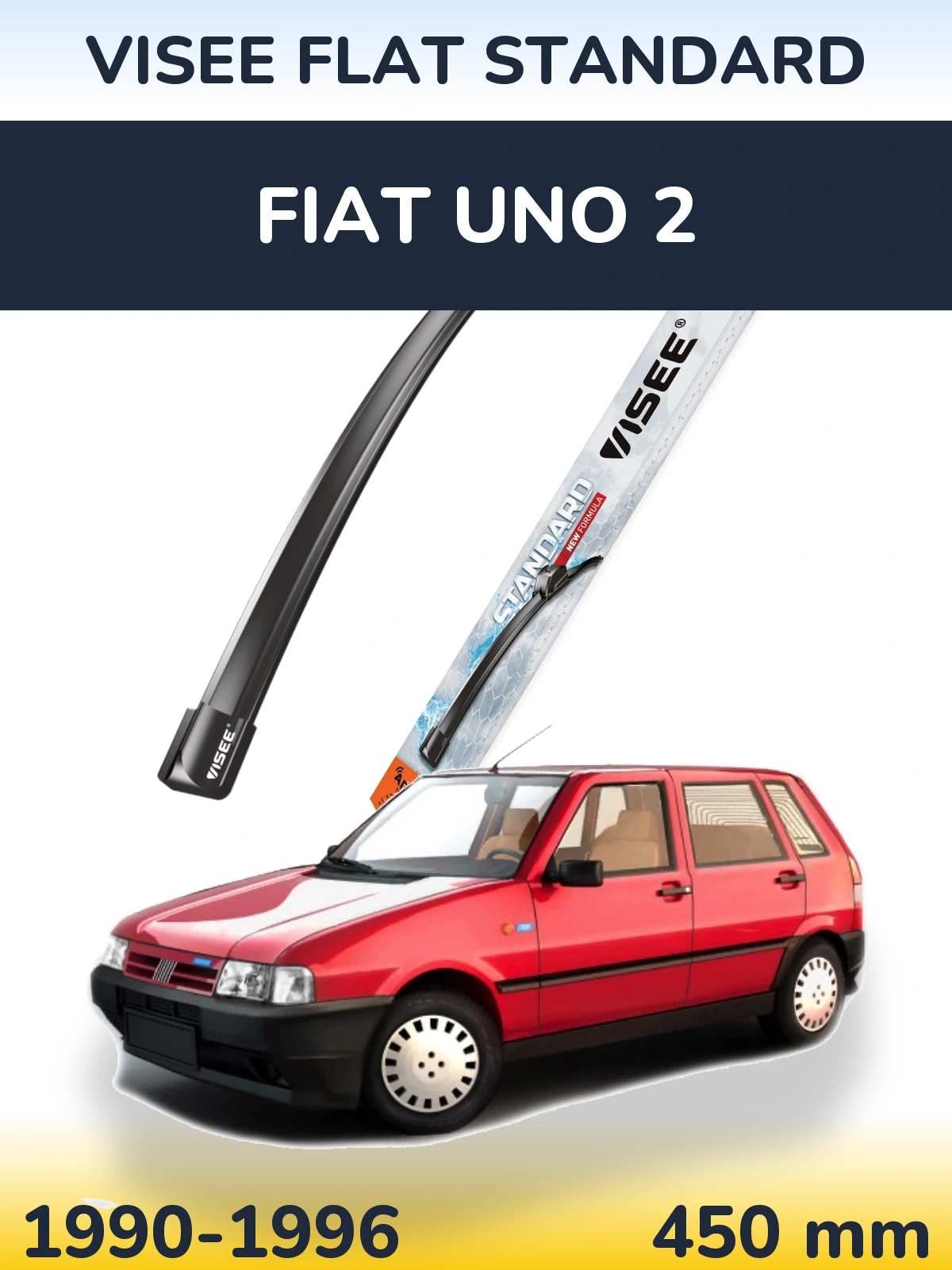 Передний дворник VISEE FLAT STANDARD 450 мм для Fiat Uno 2 1990-1996