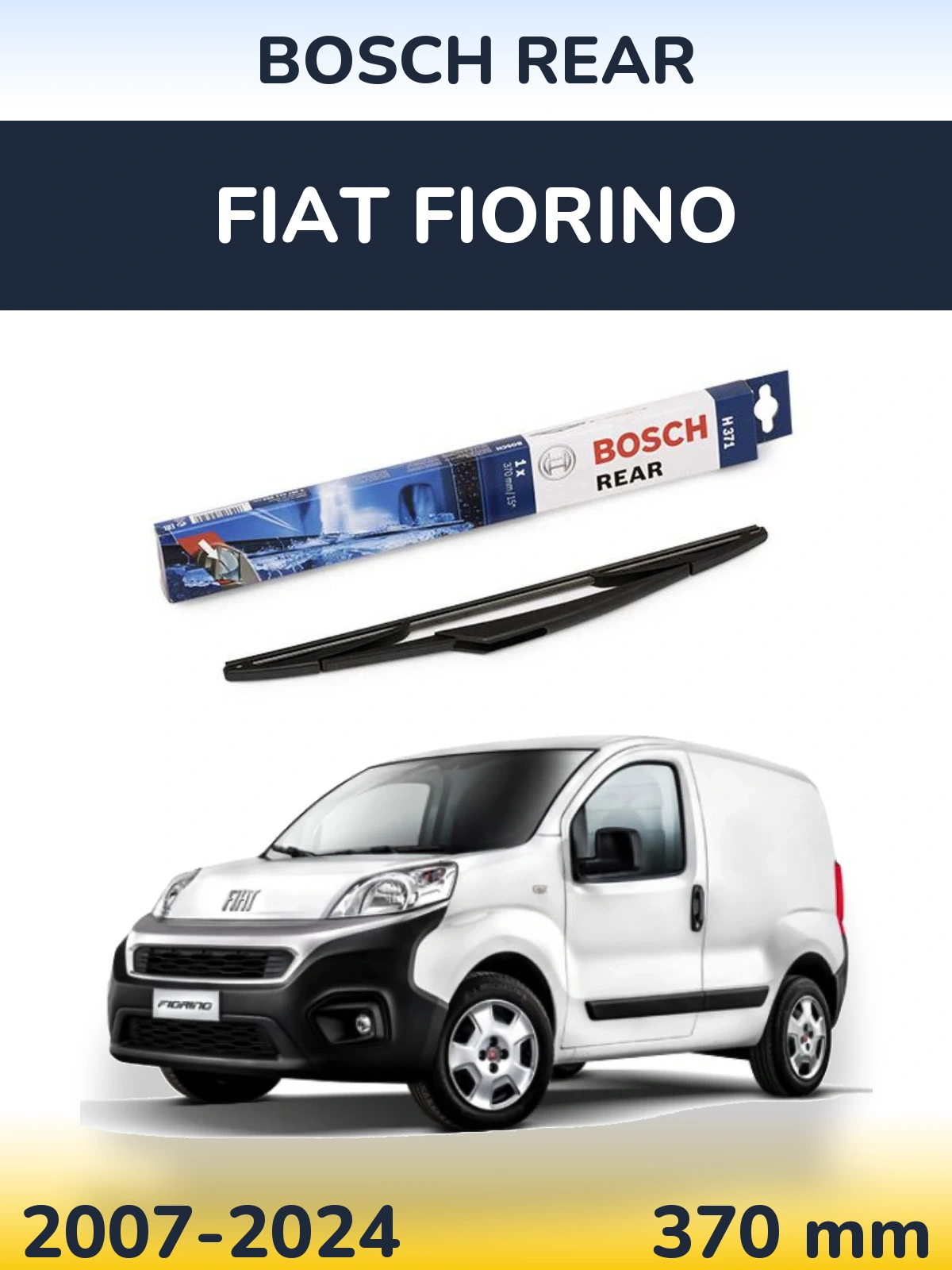 Задня щітка BOSCH Rear 370 мм для Fiat Fiorino 2007-2024