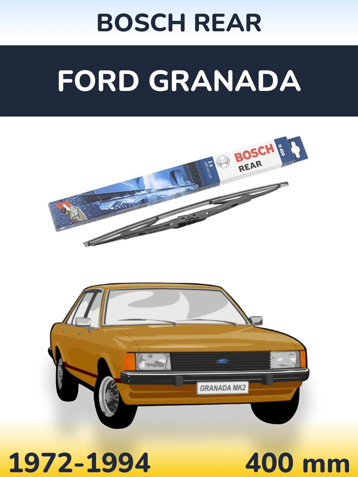 Tylna wycieraczka BOSCH Rear 400 mm do Ford Granada 1972-1994