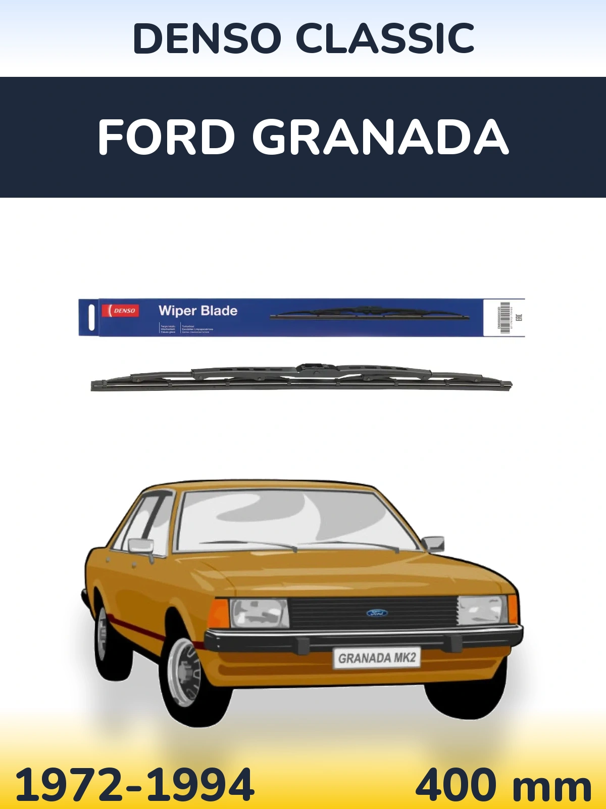 Tylna wycieraczka Denso Classic 400 mm do Ford Granada 1972-1994