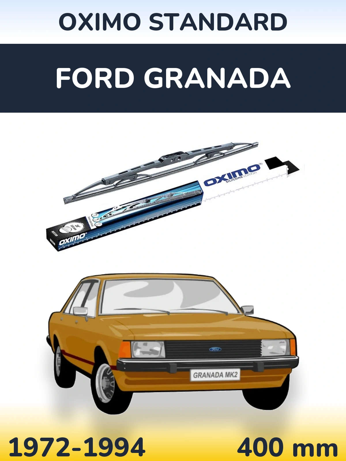Задний дворник Oximo Standard 400 мм для Ford Granada 1972-1994