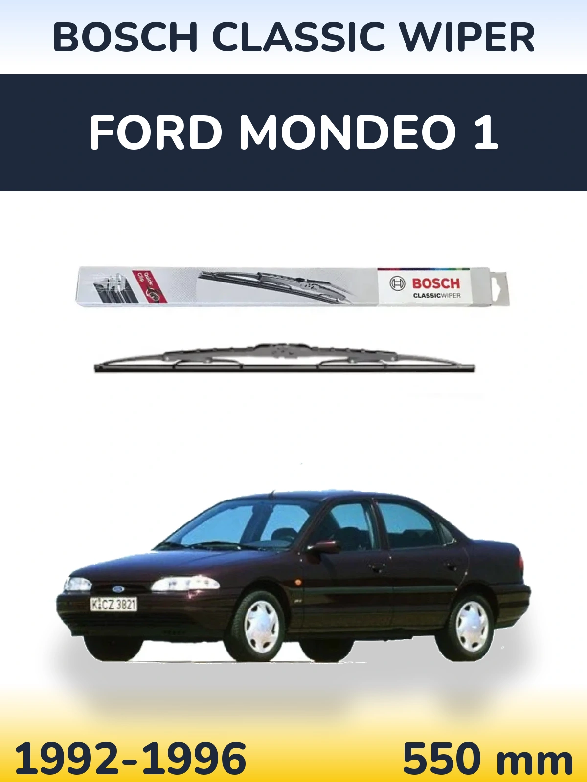Tylna wycieraczka BOSCH Classic Wiper 550 mm do Ford Mondeo 1 1992-1996
