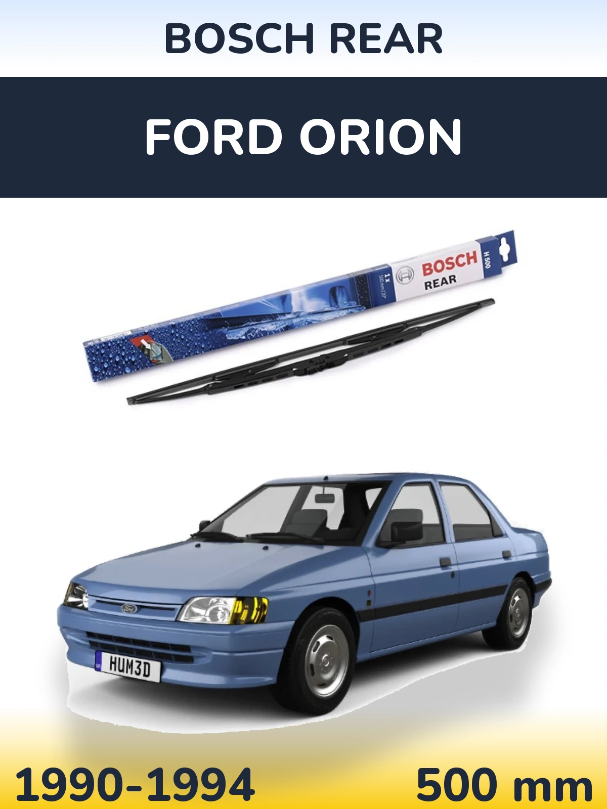 Задний дворник BOSCH Rear 500 мм для Ford Orion 1990-1994