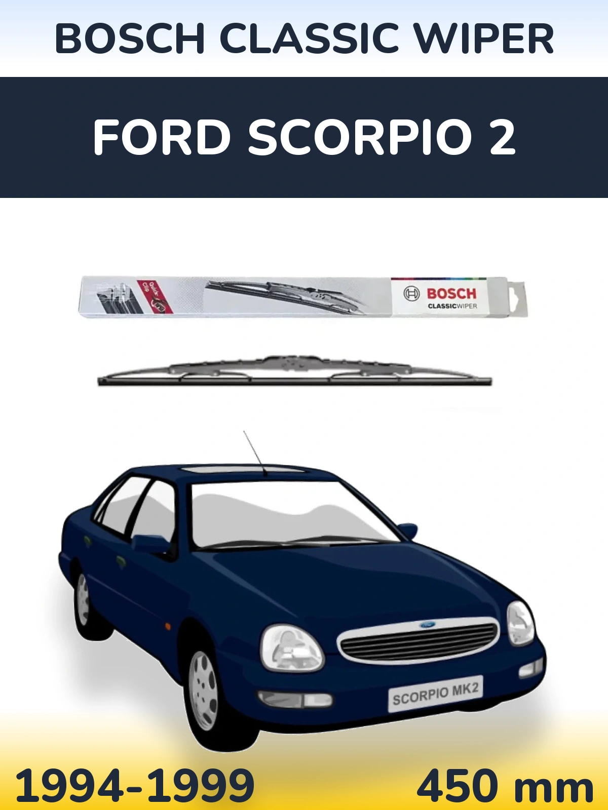 Tylna wycieraczka BOSCH Classic Wiper 450 mm do Ford Scorpio 2 1994-1999
