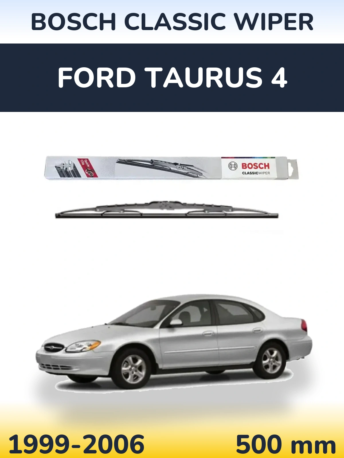 Tylna wycieraczka BOSCH Classic Wiper 500 mm do Ford Taurus 4 1999-2006