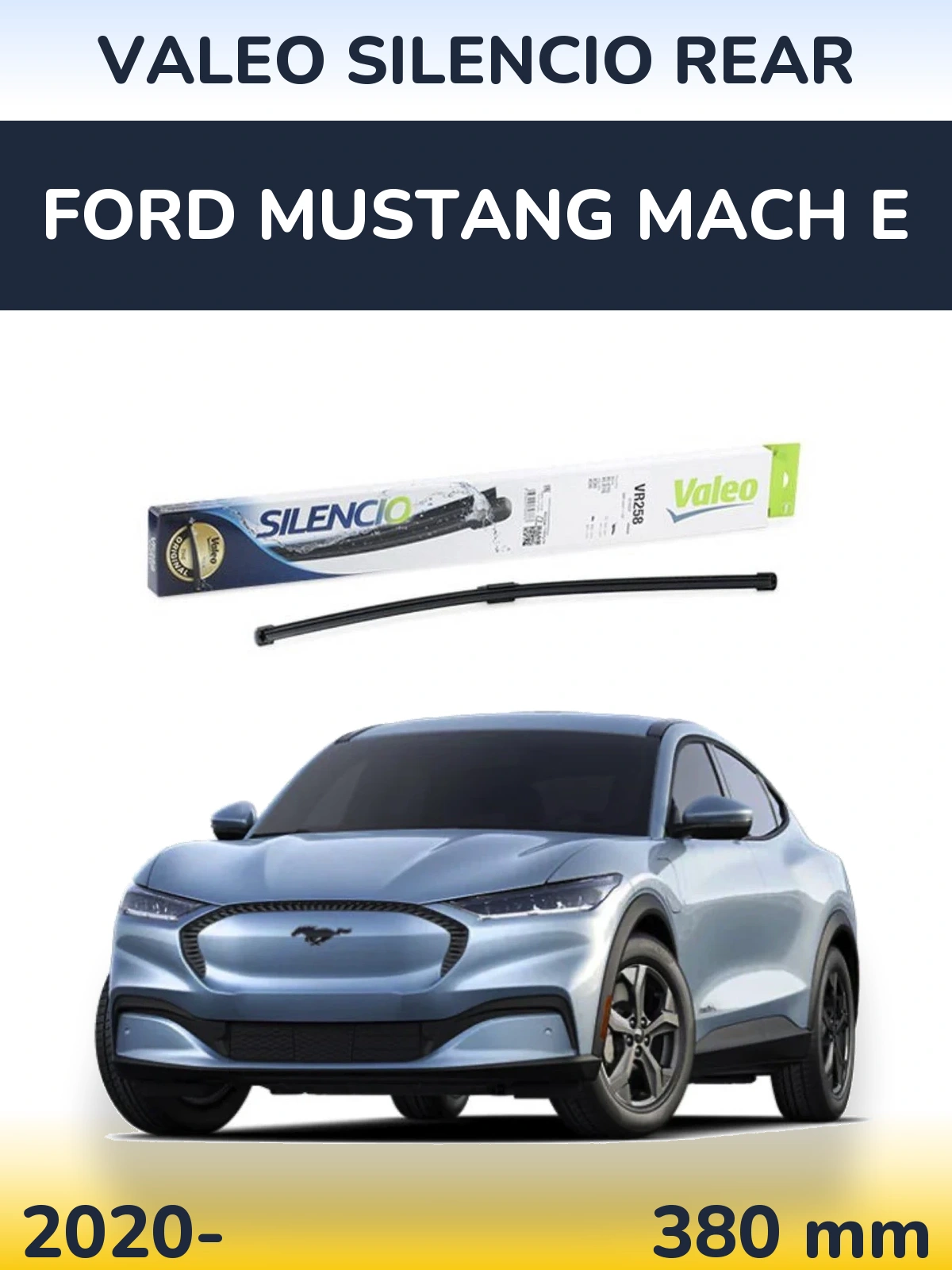 Rear wiper blade Valeo Silencio Rear 380 mm for Ford Mustang Mach E 2020-2026