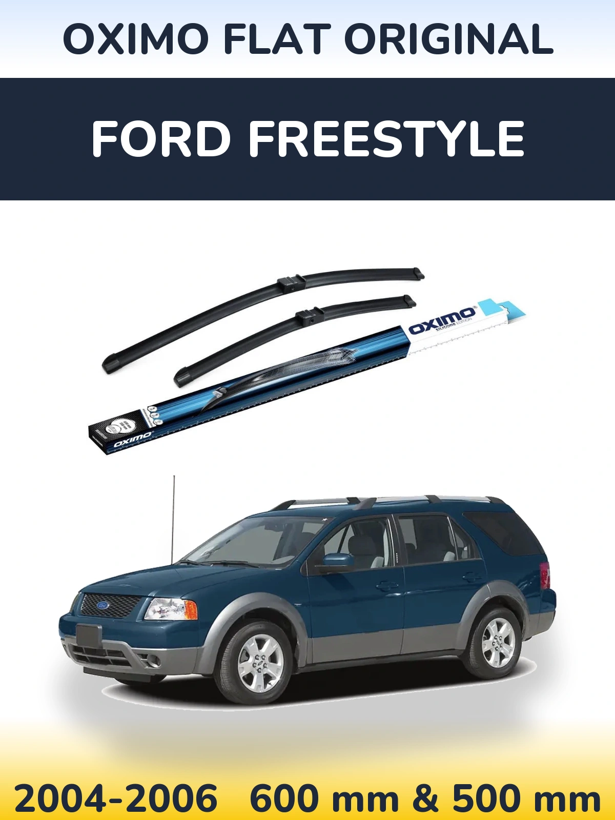 Комплект передних дворников Oximo Flat Original 600 & 500 мм для Ford Freestyle 2004-2006
