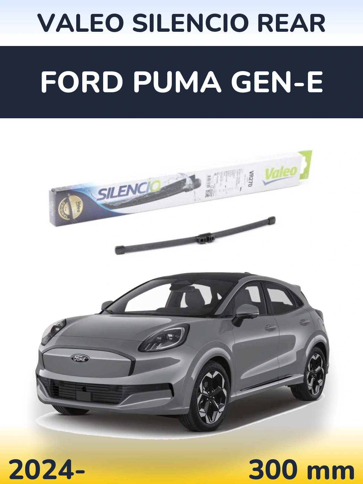 Rear wiper blade Valeo Silencio Rear 280 mm for Ford Puma Gen-E 2024-2026