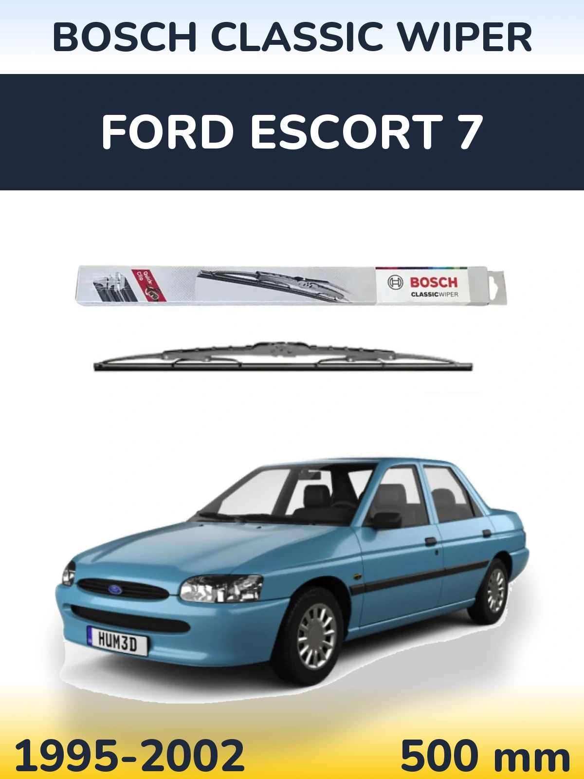 Tylna wycieraczka BOSCH Classic Wiper 500 mm do Ford Escort 7 1995-2002