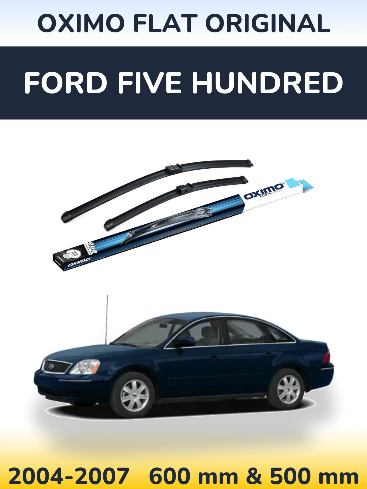 Комплект передних дворников Oximo Flat Original 600 & 500 мм для Ford Five Hundred 2004-2007