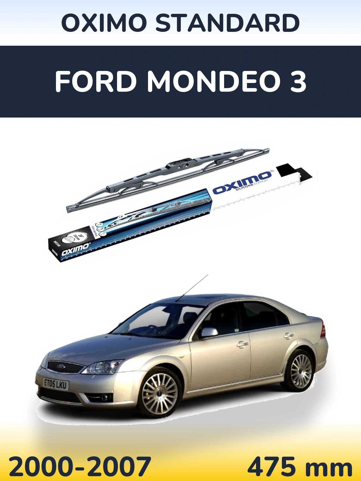 Tylna wycieraczka Oximo Standard 475 mm do Ford Mondeo 3 2000-2007