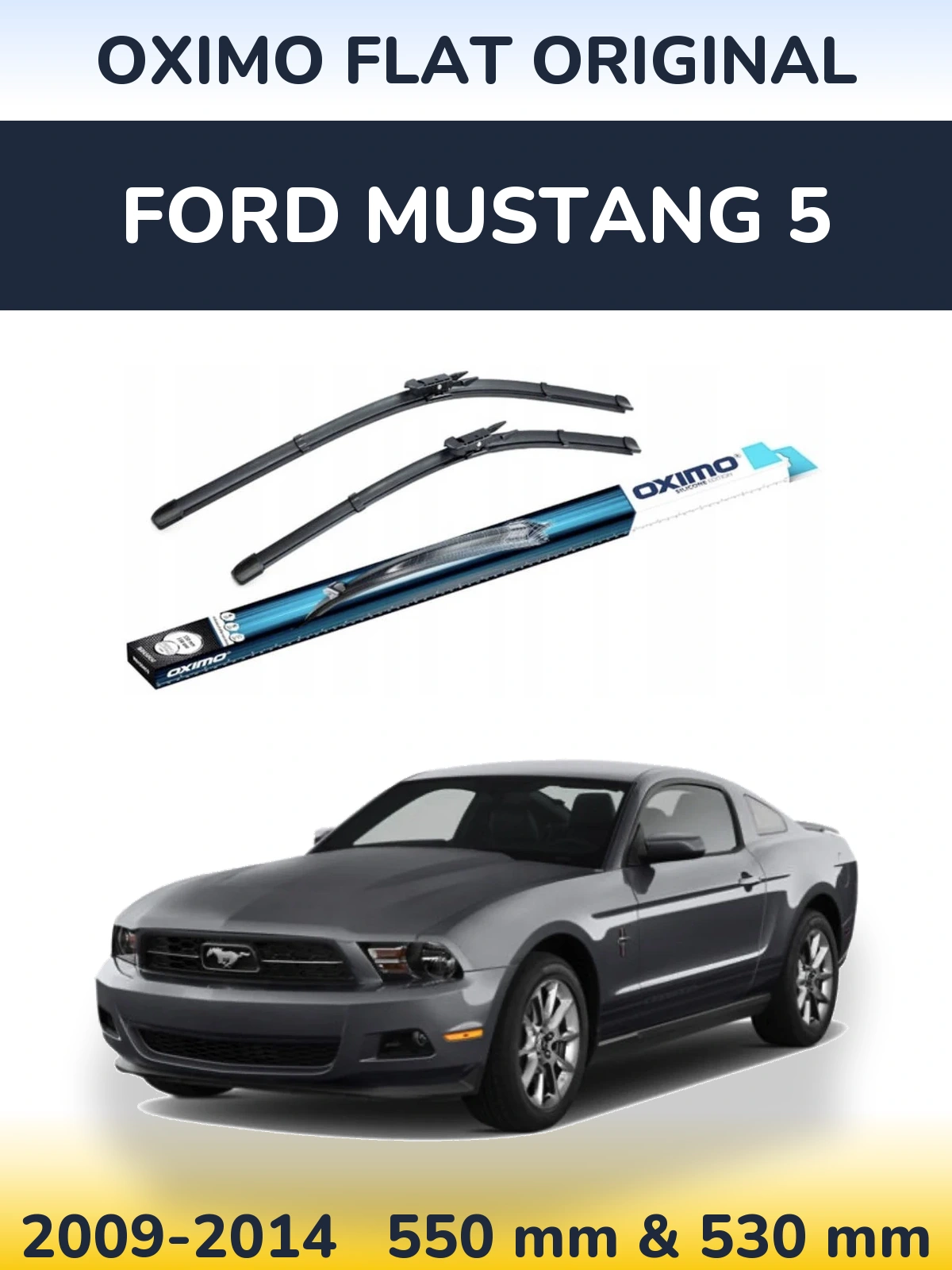 Komplet przednich wycieraczek Oximo Flat Original 550 & 530 mm do Ford Mustang 5 2009-2014