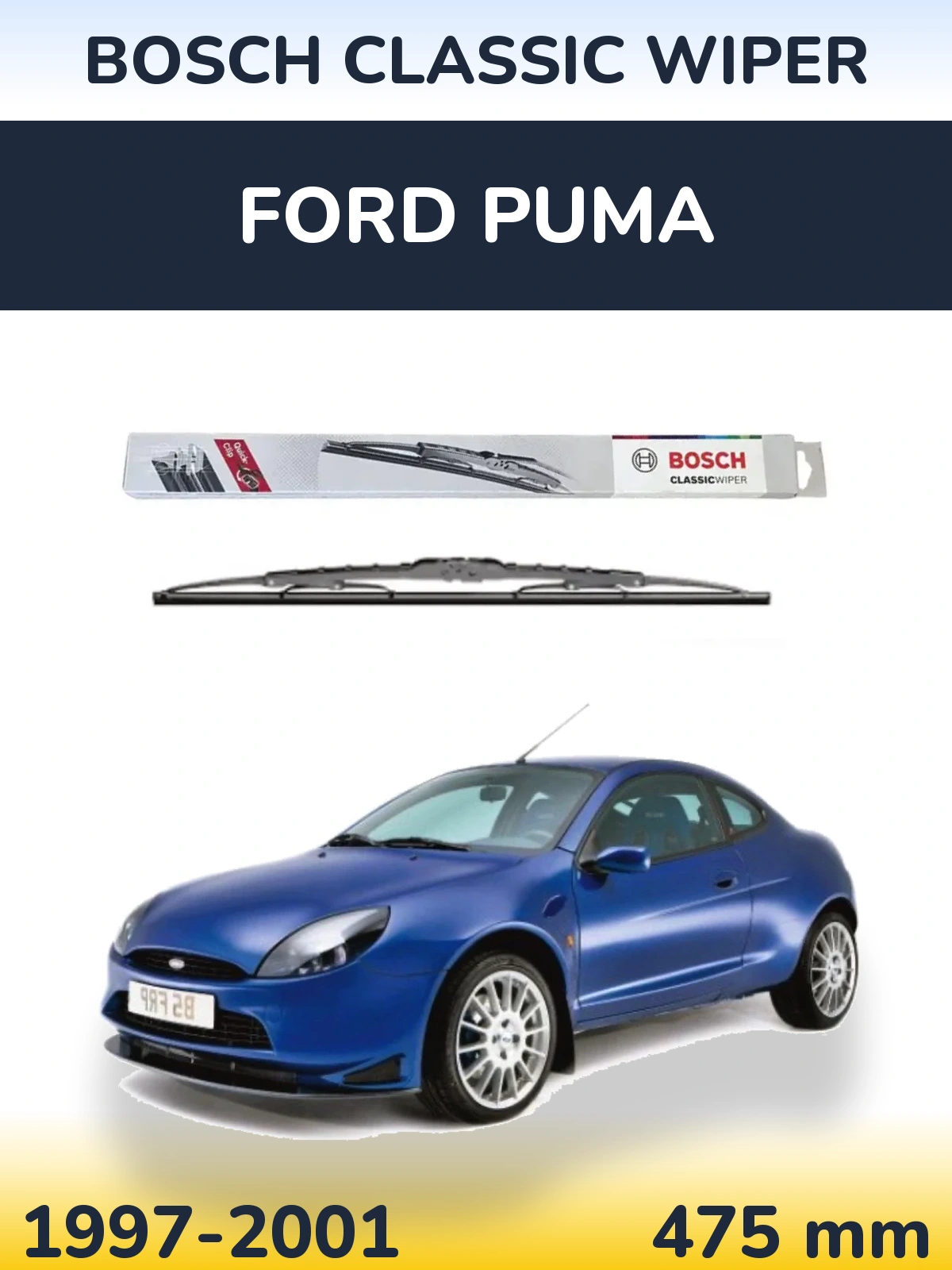 Tylna wycieraczka BOSCH Classic Wiper 475 mm do Ford Puma 1997-2001