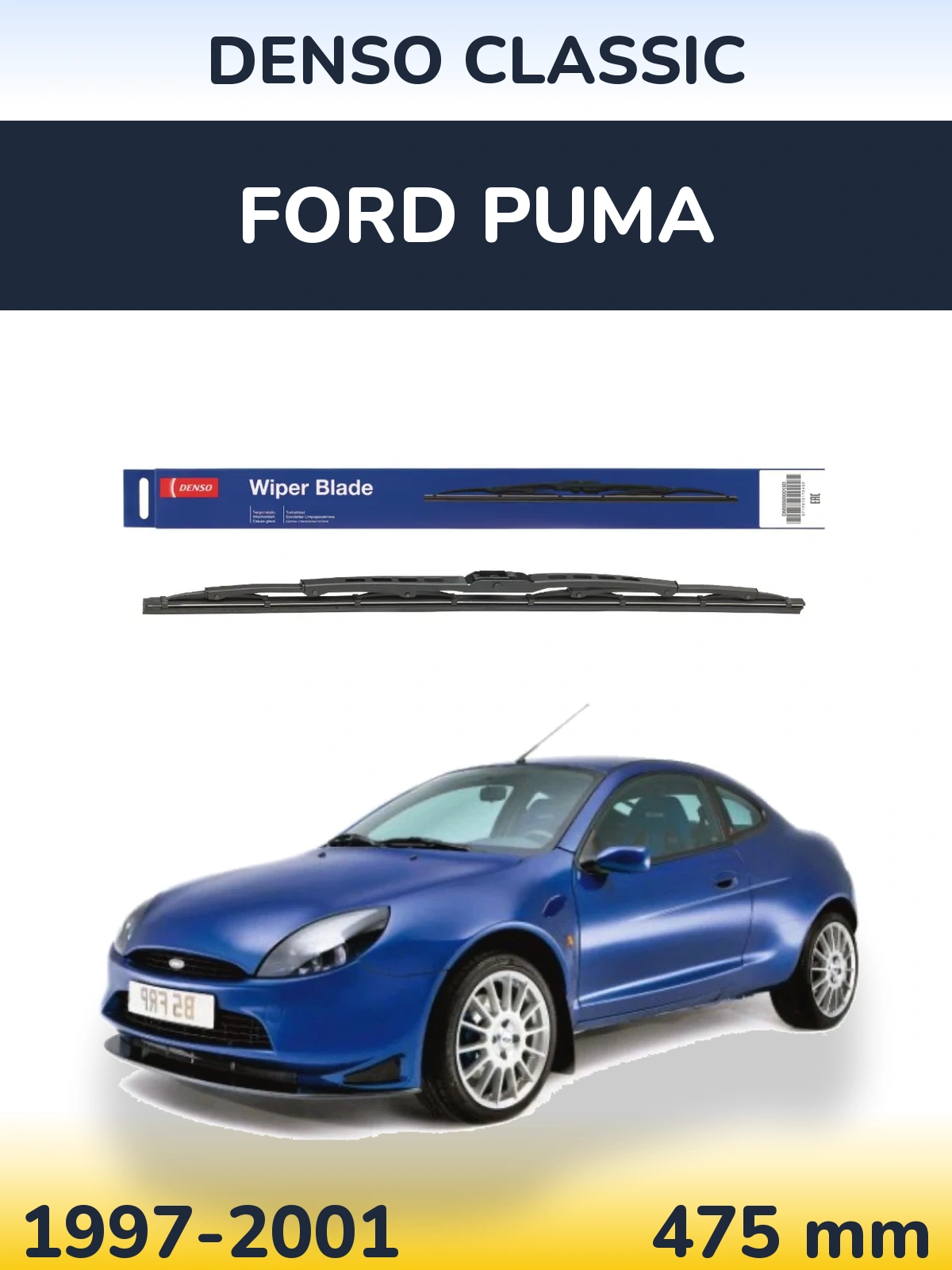 Tylna wycieraczka Denso Classic 475 mm do Ford Puma 1997-2001