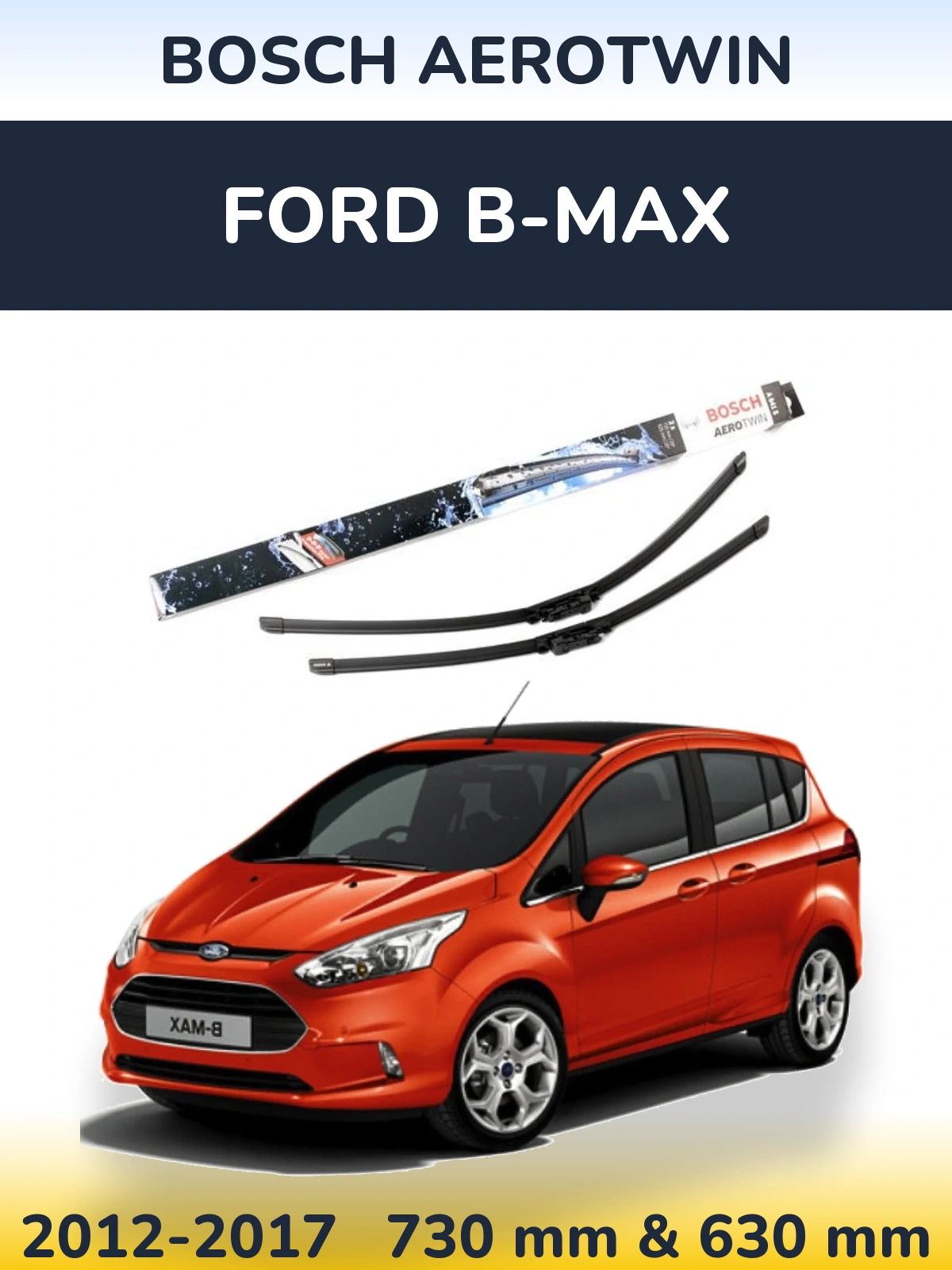 Komplet przednich wycieraczek BOSCH AeroTwin 725 & 625 mm do Ford B-Max 2012-2017