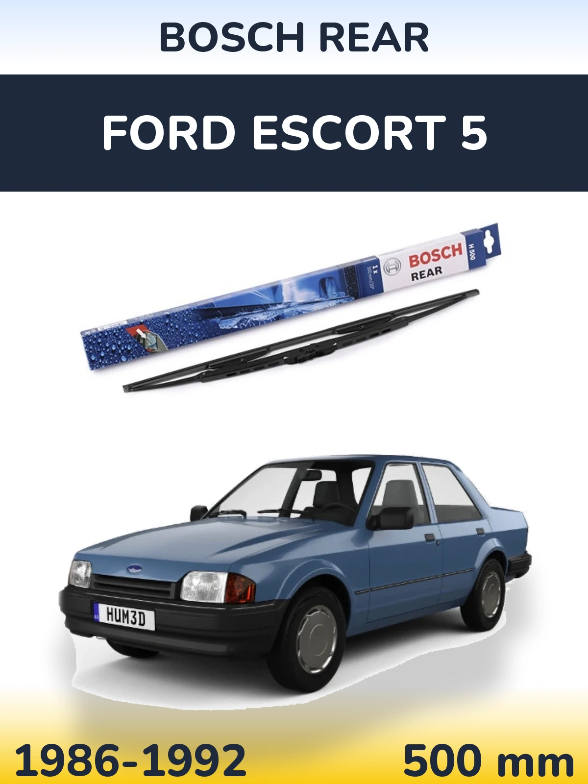 Задний дворник BOSCH Rear 500 мм для Ford Escort 5 1986-1992