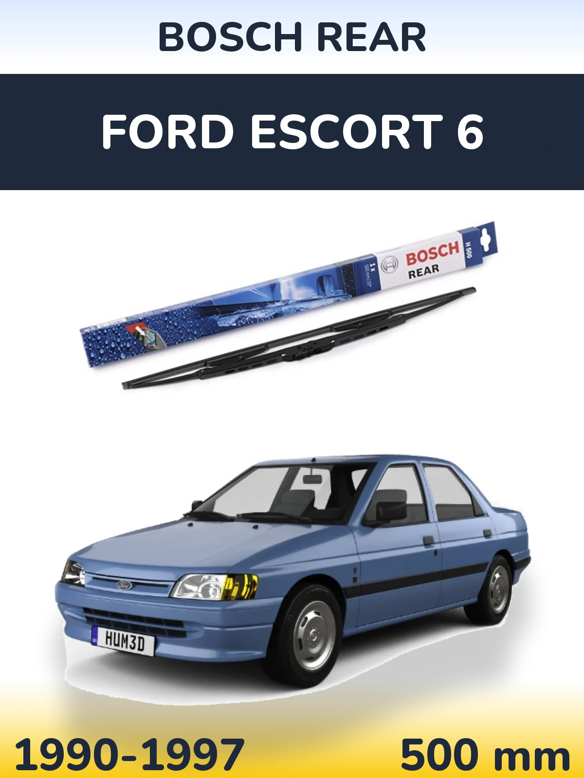 Tylna wycieraczka BOSCH Rear 500 mm do Ford Escort 6 1990-1997