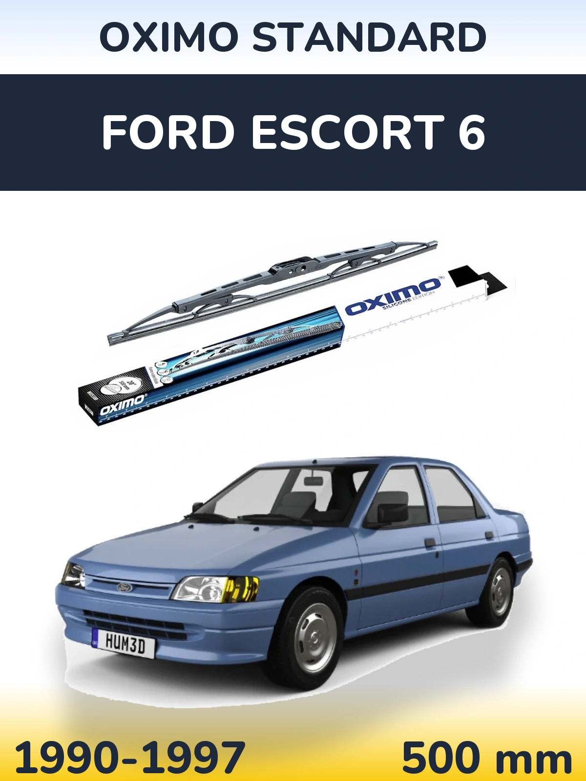 Tylna wycieraczka Oximo Standard 500 mm do Ford Escort 6 1990-1997