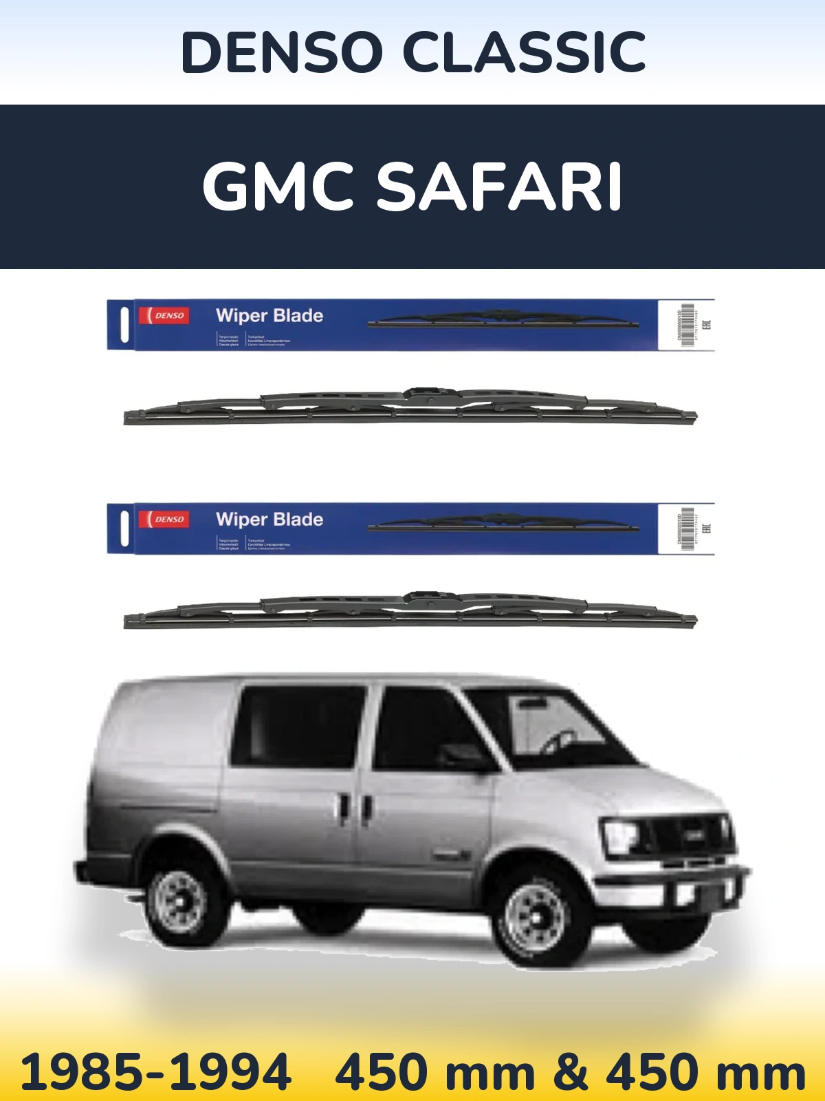Komplet przednich wycieraczek Denso Classic 450 & 450 mm do GMC Safari 1985-1994