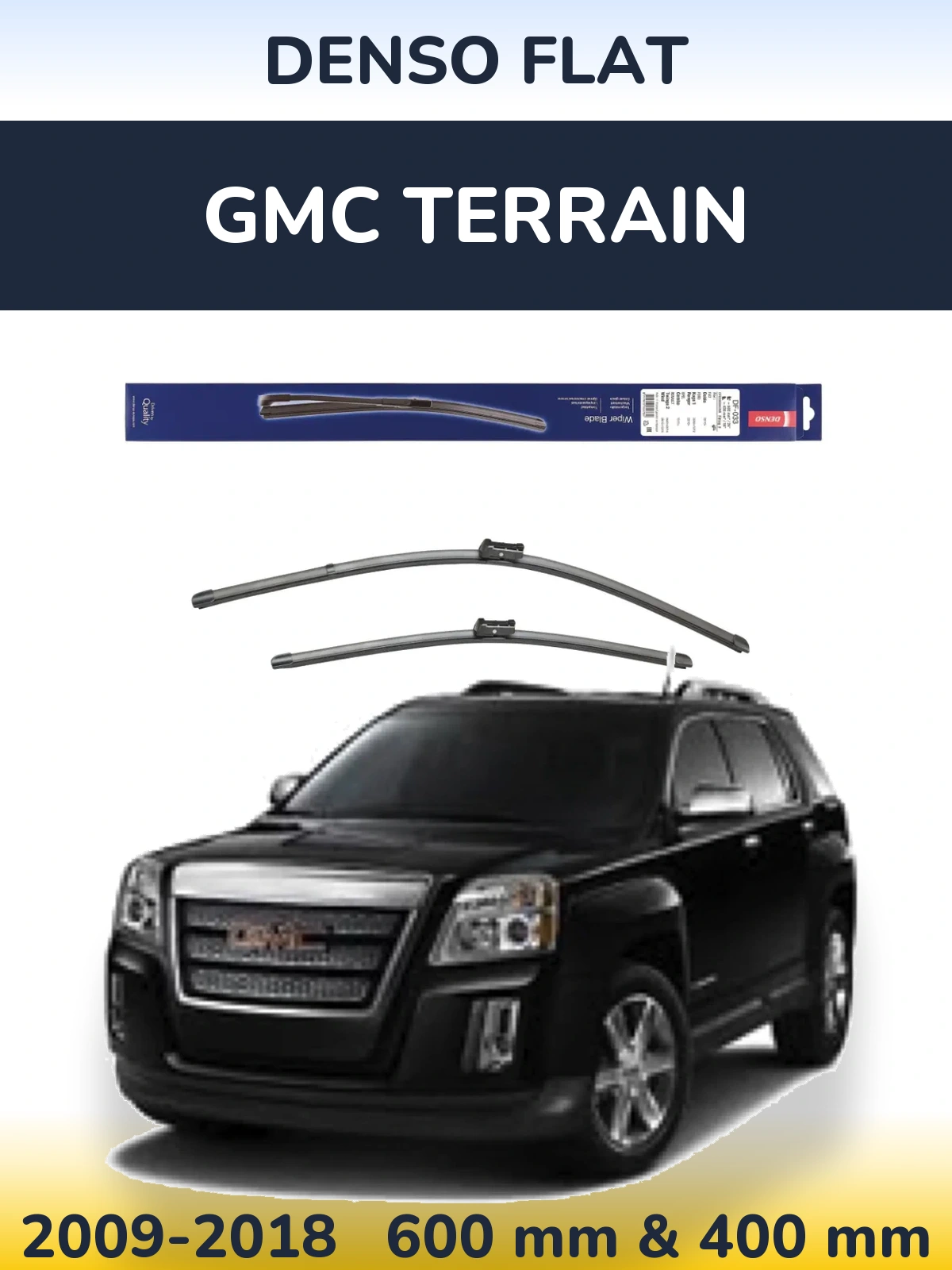 Komplet przednich wycieraczek Denso Flat 600 & 400 mm do GMC Terrain 2009-2018