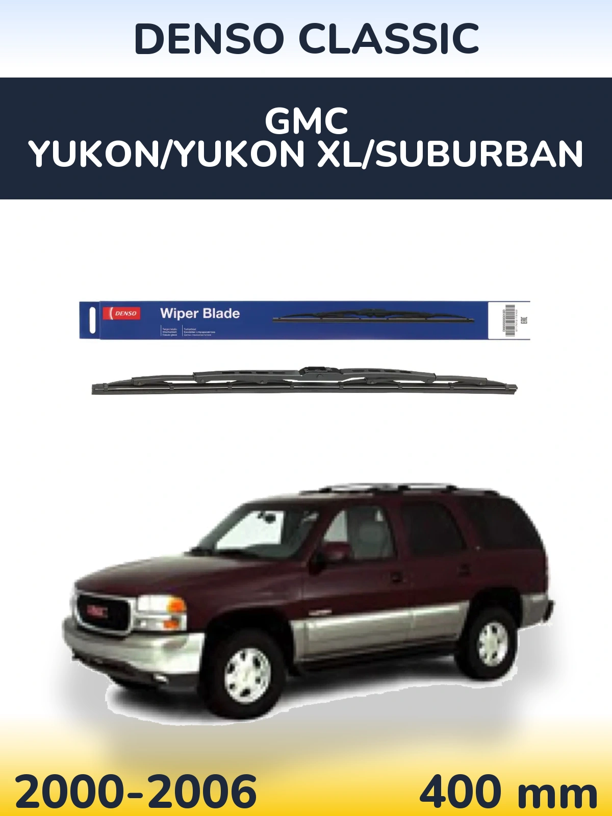 Tylna wycieraczka Denso Classic 400 mm do GMC Yukon/Yukon XL/Suburban 2000-2006