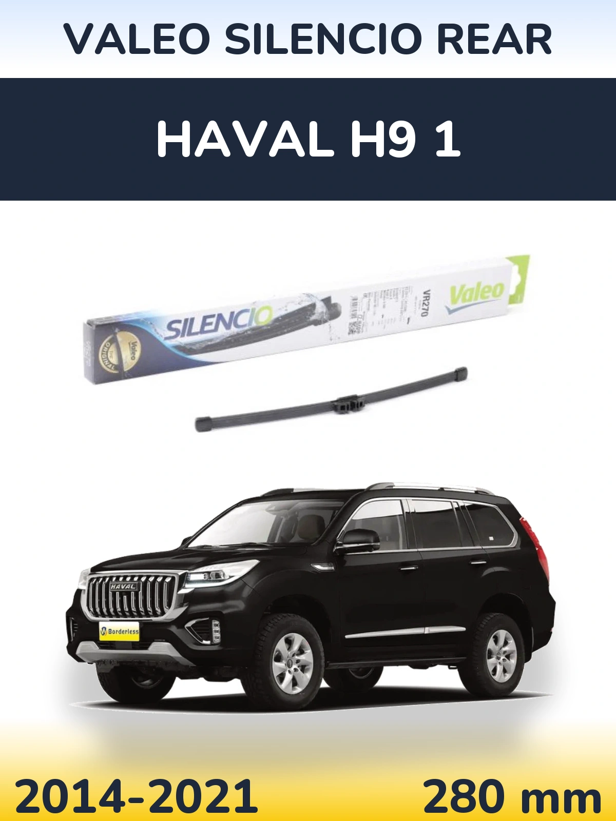 Rear wiper blade Valeo Silencio Rear 280 mm for Haval H9 1 2014-2021