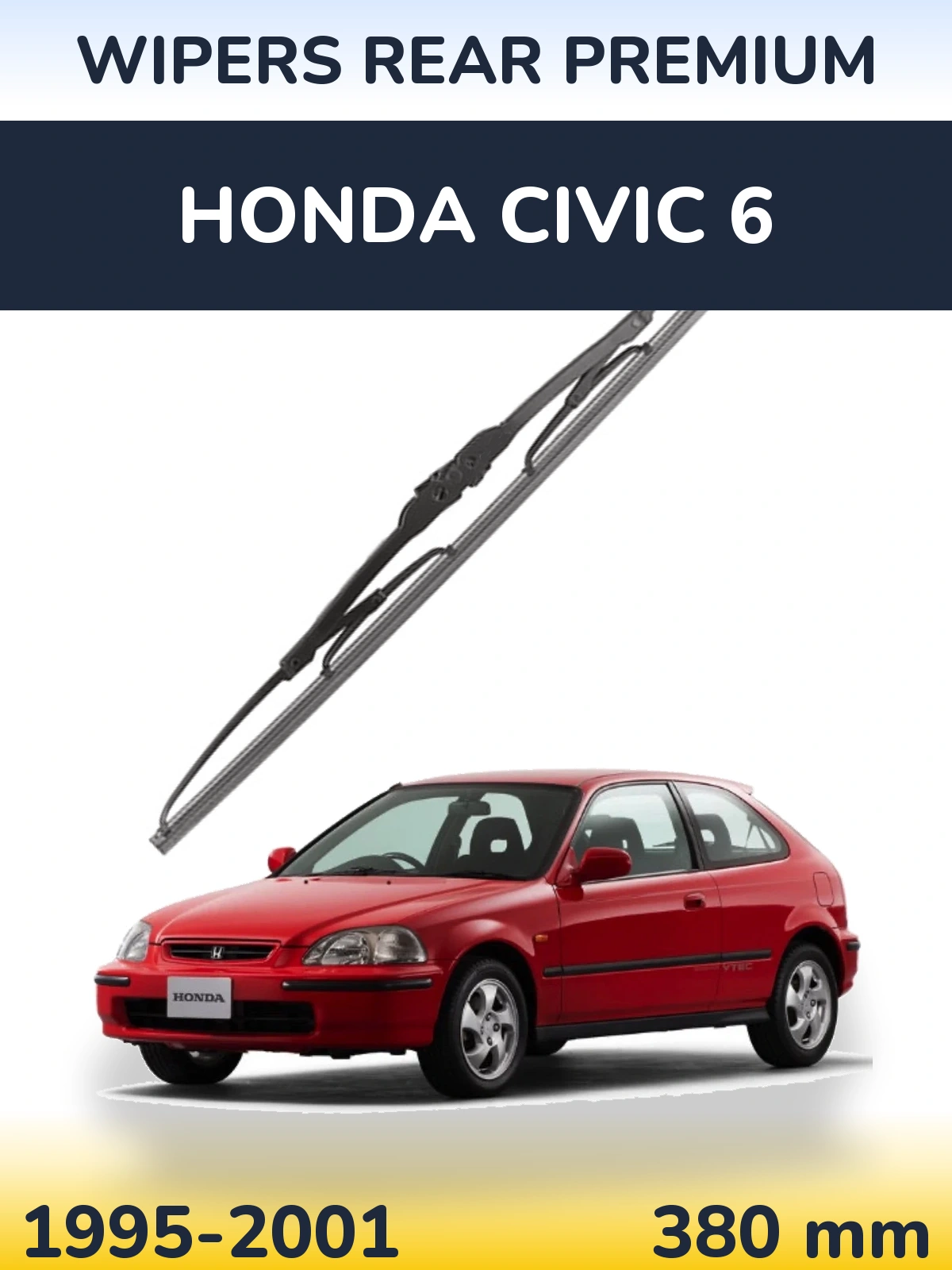 Tylna wycieraczka WIPERS REAR PREMIUM 380 mm do Honda Civic 6 1995-2001